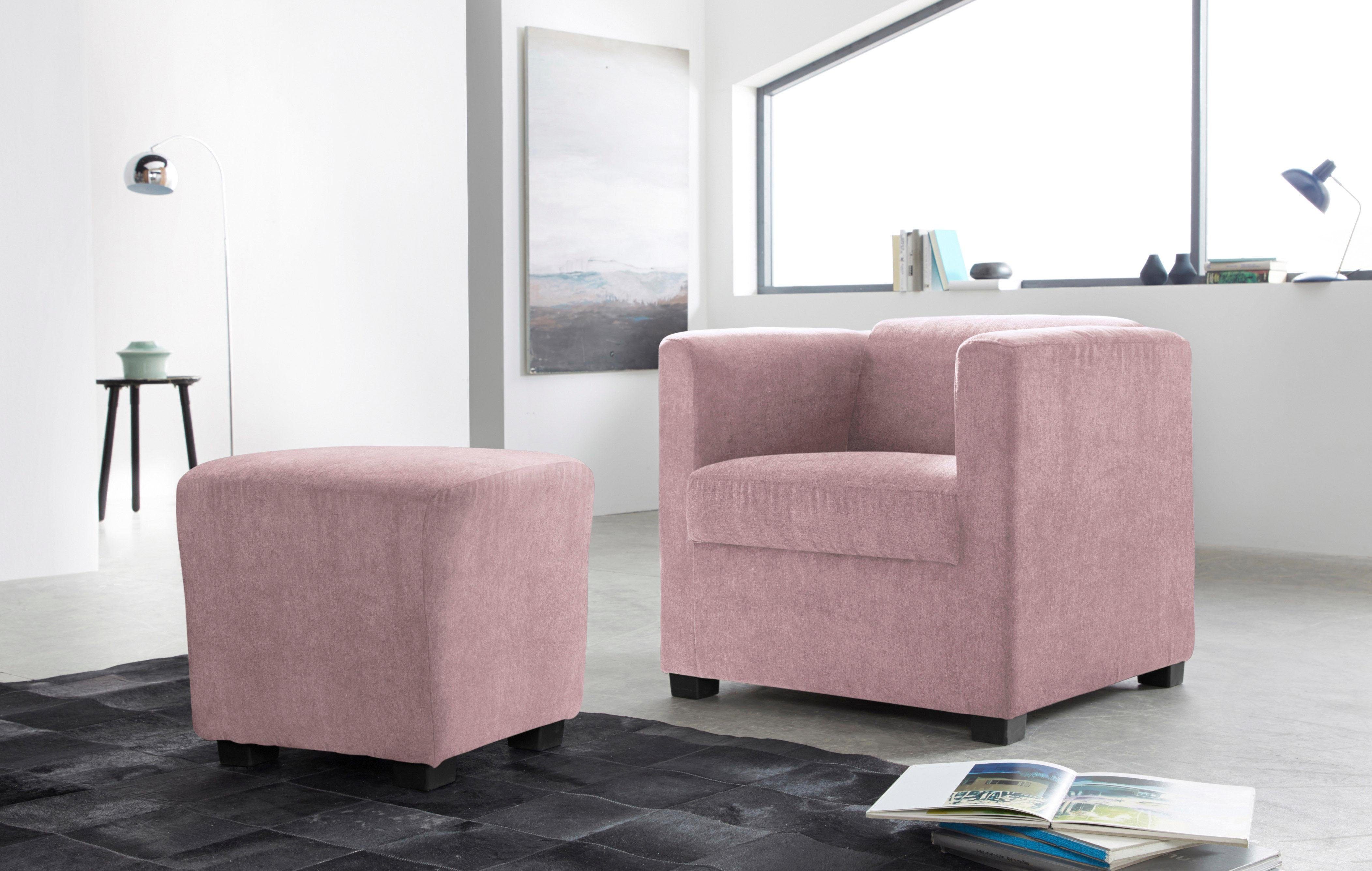 INOSIGN Fauteuil Bob cocktailsessel in verschillende moderne kleuren en kwaliteiten (set)
