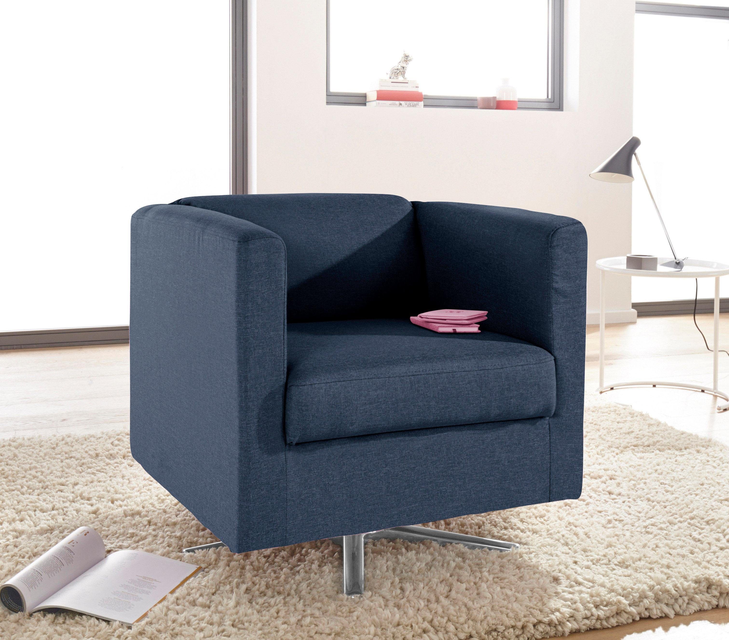 INOSIGN Fauteuil Bob draaistoel draaibaar met kruisvoet (set) fauteuils blauw
