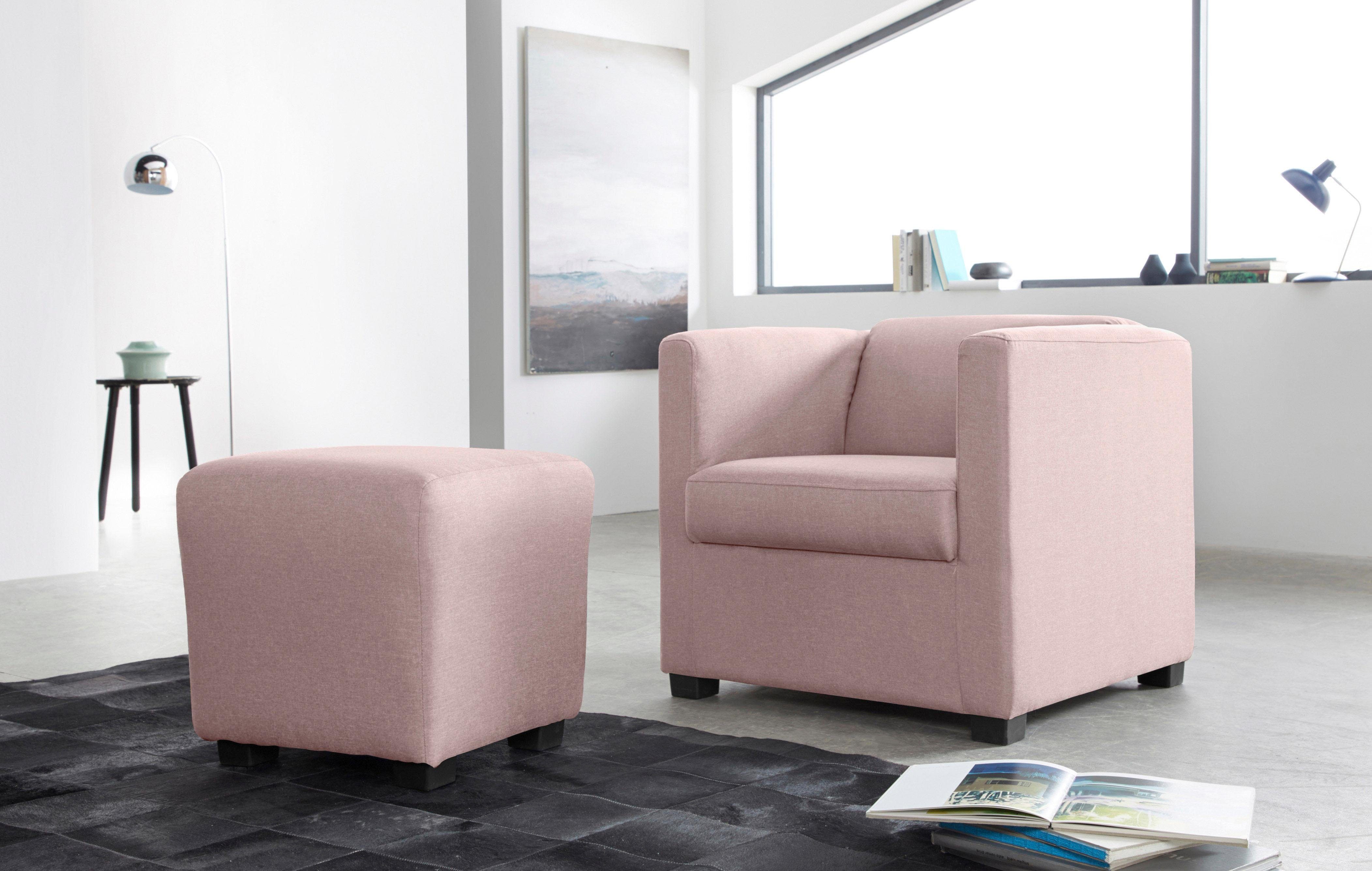 INOSIGN Fauteuil Bob cocktailsessel in verschillende moderne kleuren en kwaliteiten (set)
