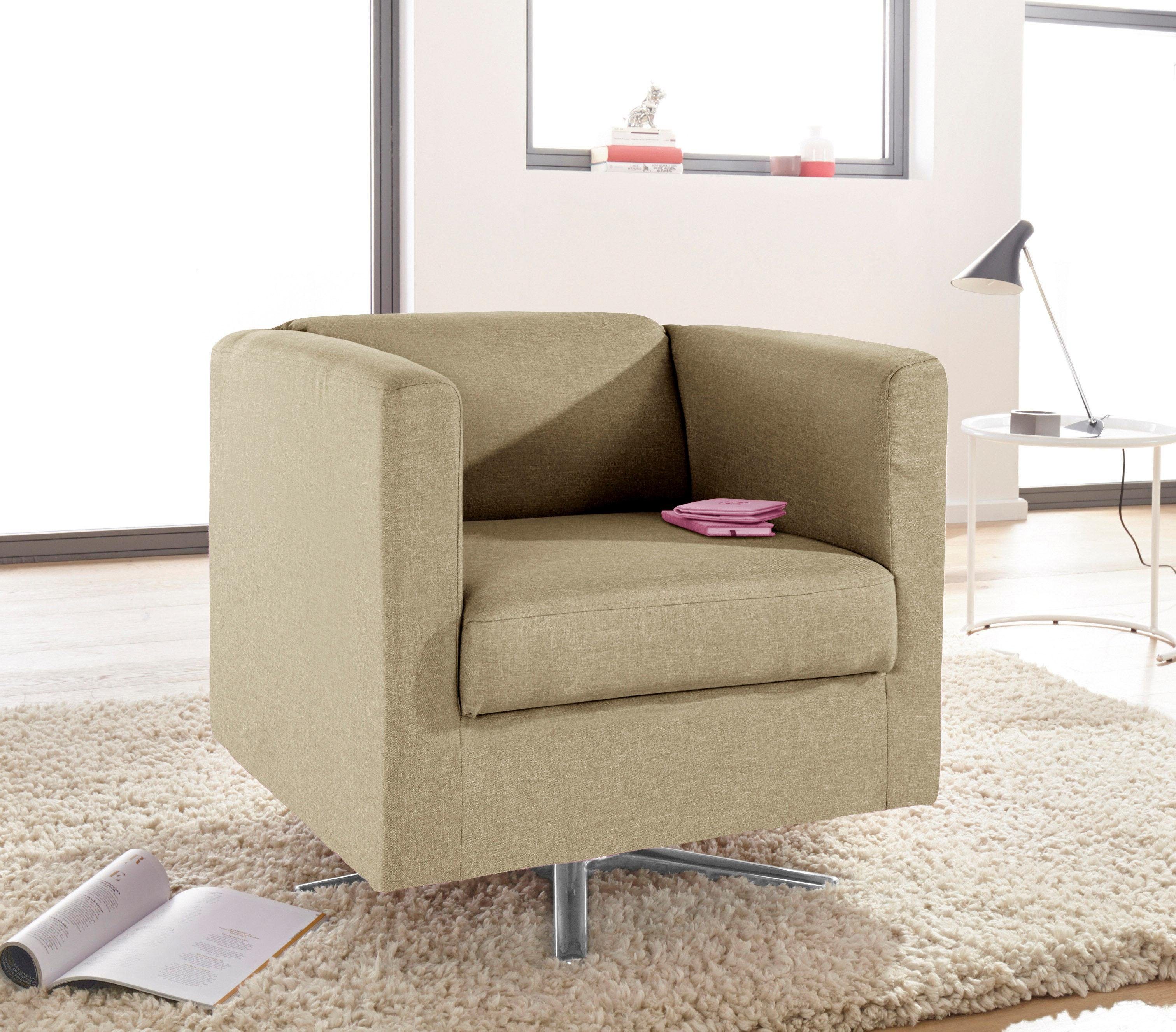 INOSIGN Fauteuil Bob draaistoel draaibaar met kruisvoet (set) fauteuils beige