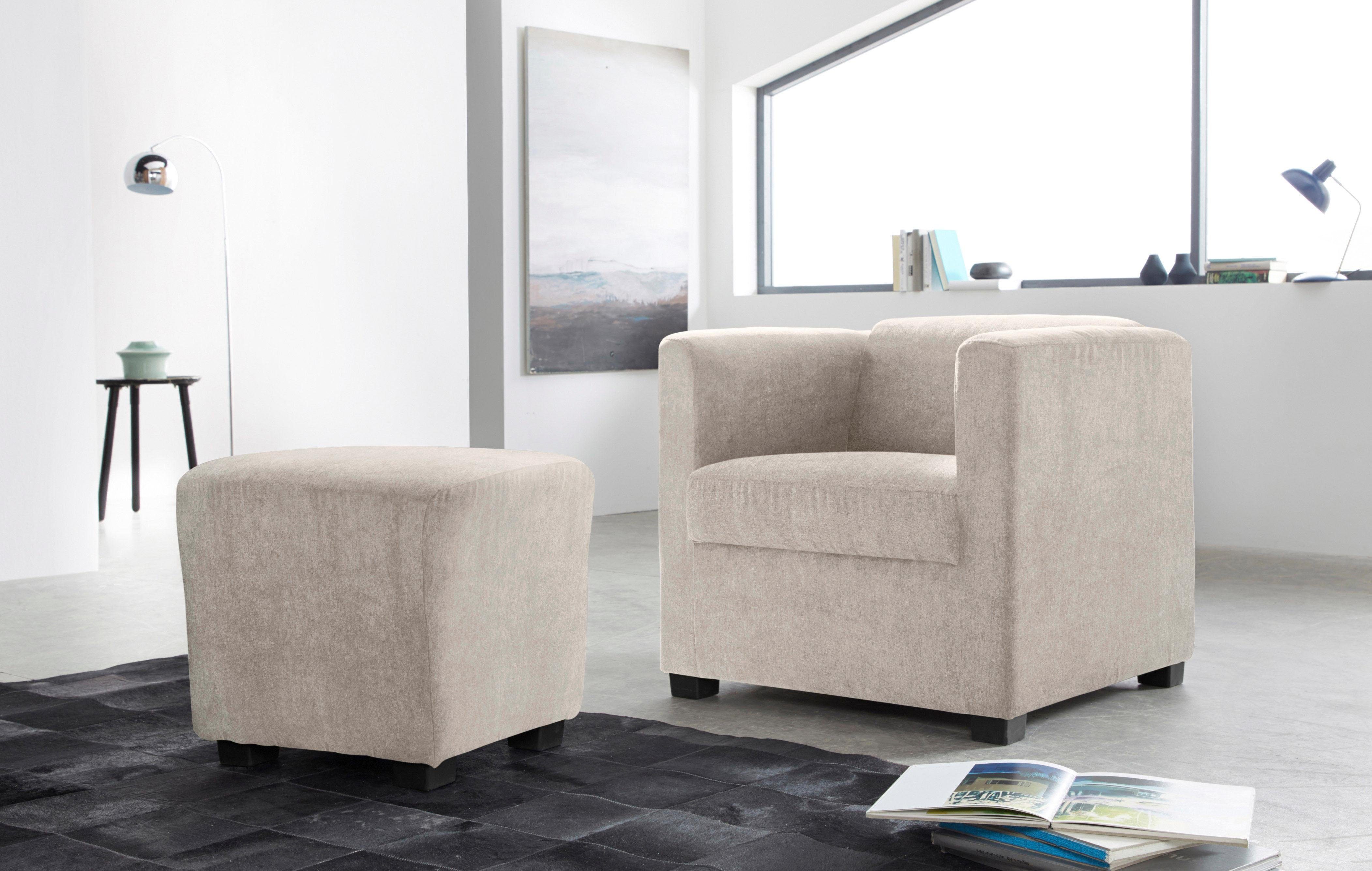 INOSIGN Fauteuil Bob cocktailsessel in verschillende moderne kleuren en kwaliteiten (set)