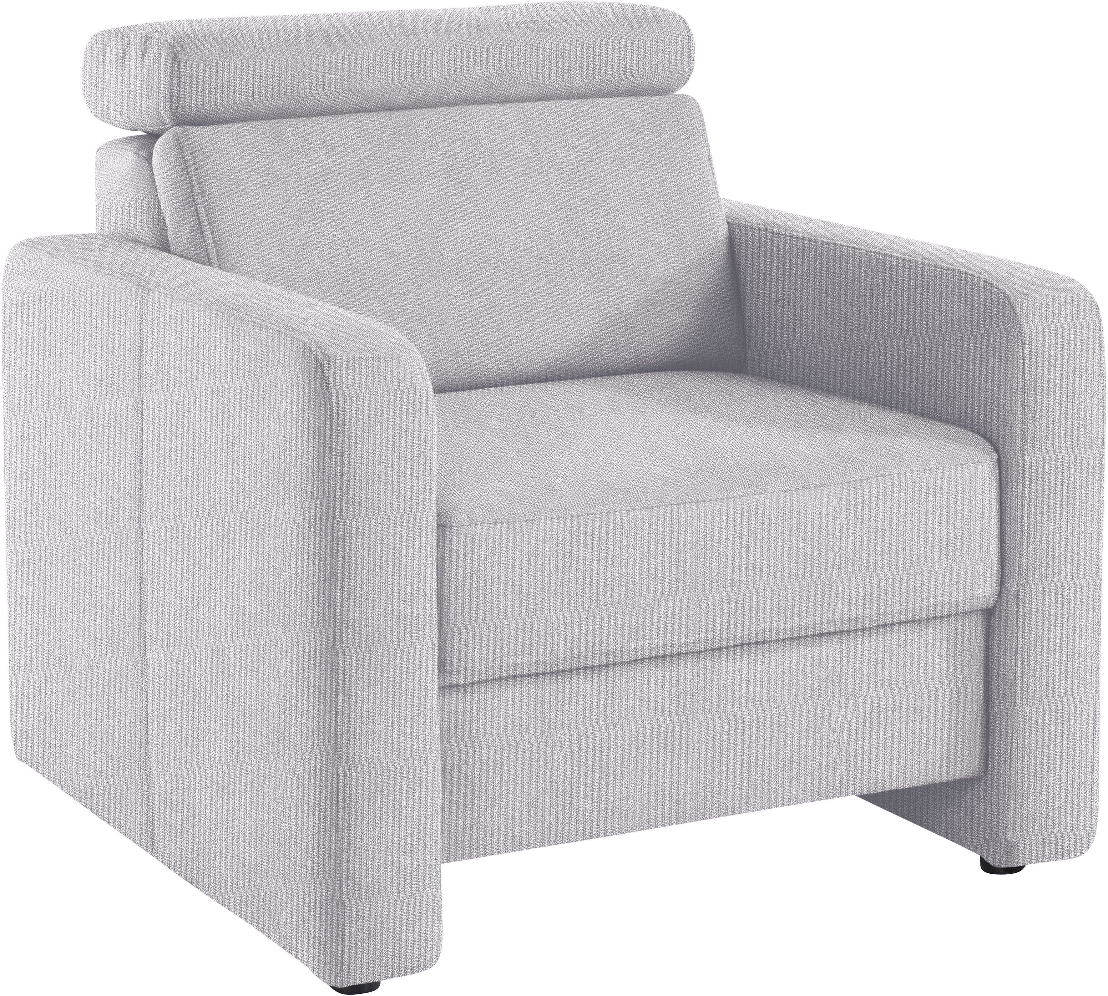 sit&more Fauteuil Bologna met binnenvering, met verstelbare hoofdsteun