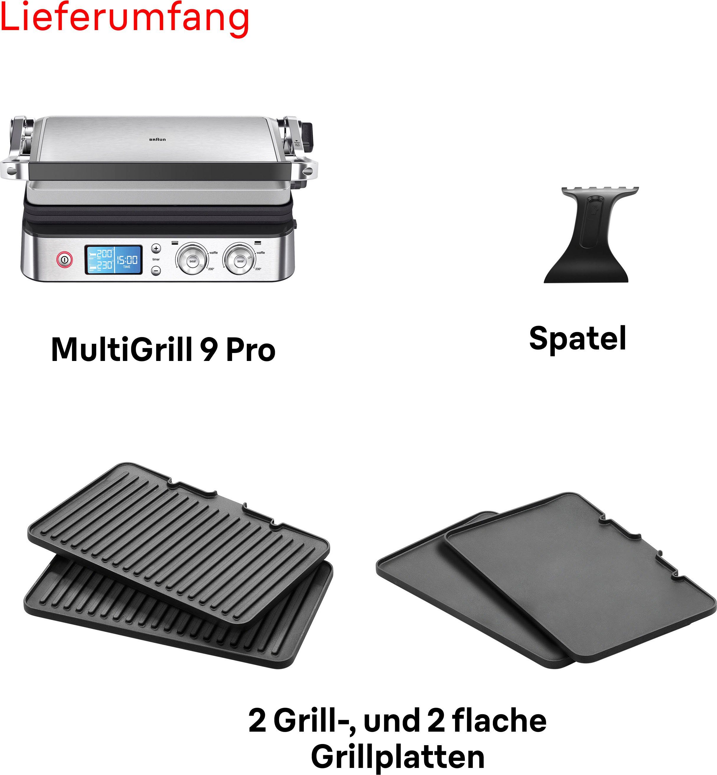 Braun Contactgrill Multigrill 9 CG 9043 silber