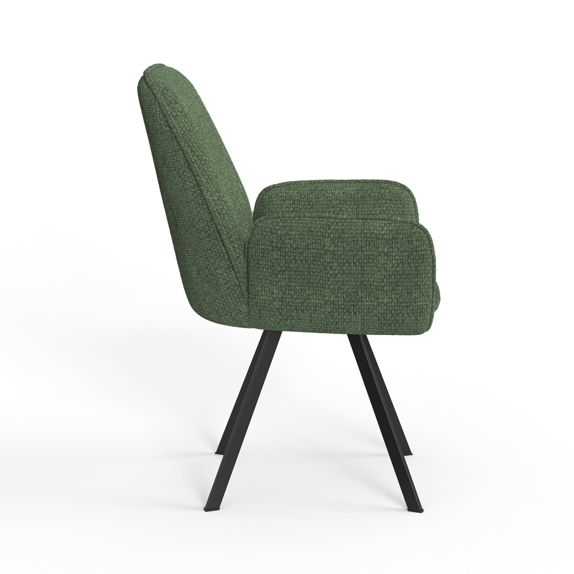 Home affaire Stoel met armleuningen Mily eetkamerstoel, gestoffeerde fauteuil, woonstoel, eetstoel met armleuningen (set, 2 stuks)