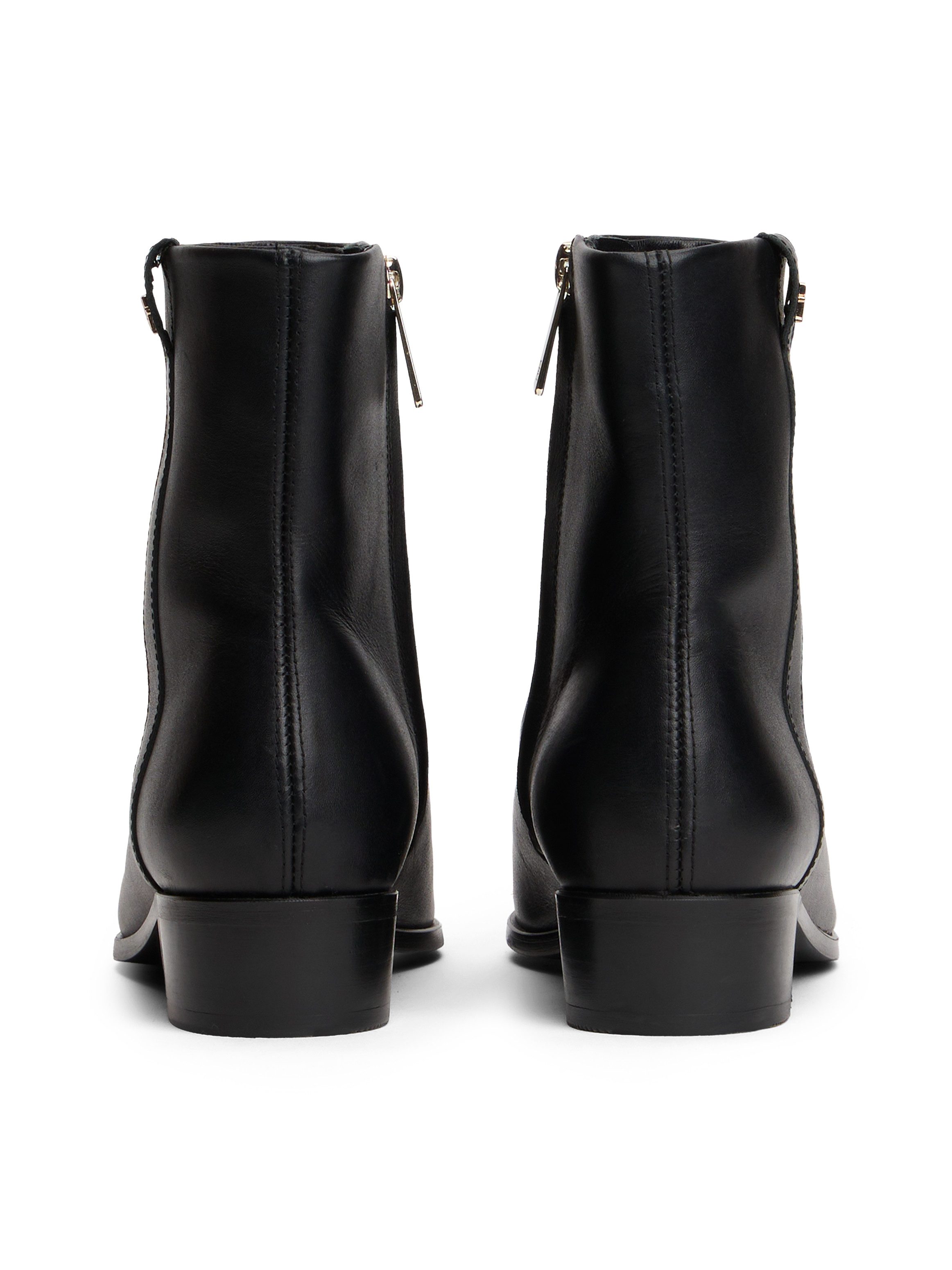 Tommy Hilfiger Laarsjes TH LEATHER POINTY ZIP BOOTIE
