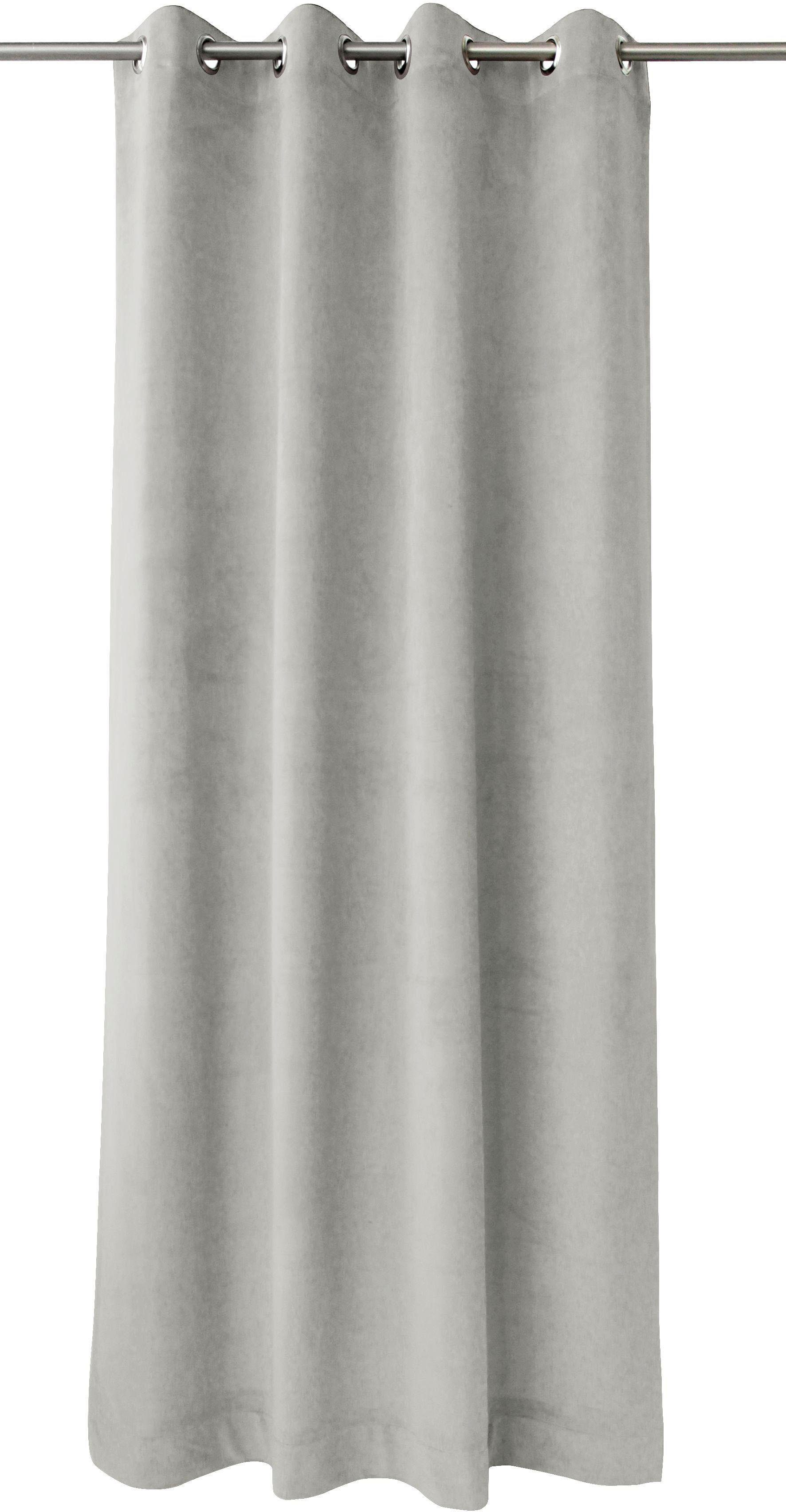APELT Gordijn TASSILO HxB: 245x135, Tassilo, sjaal met oogjes en metalen oogjes (1 stuk) kant & klaar gordijnen maat 46 grijs