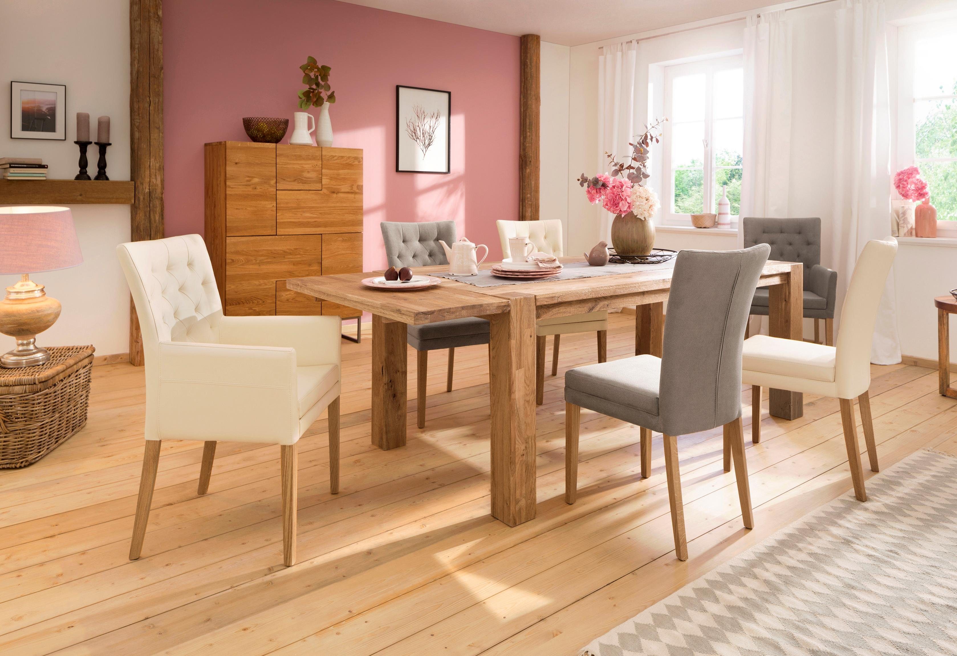 Home affaire Eetkamerstoel Colorado BESTSELLER Polsterstoel Poten in eiken of noten. In set van 2, 4 of 6