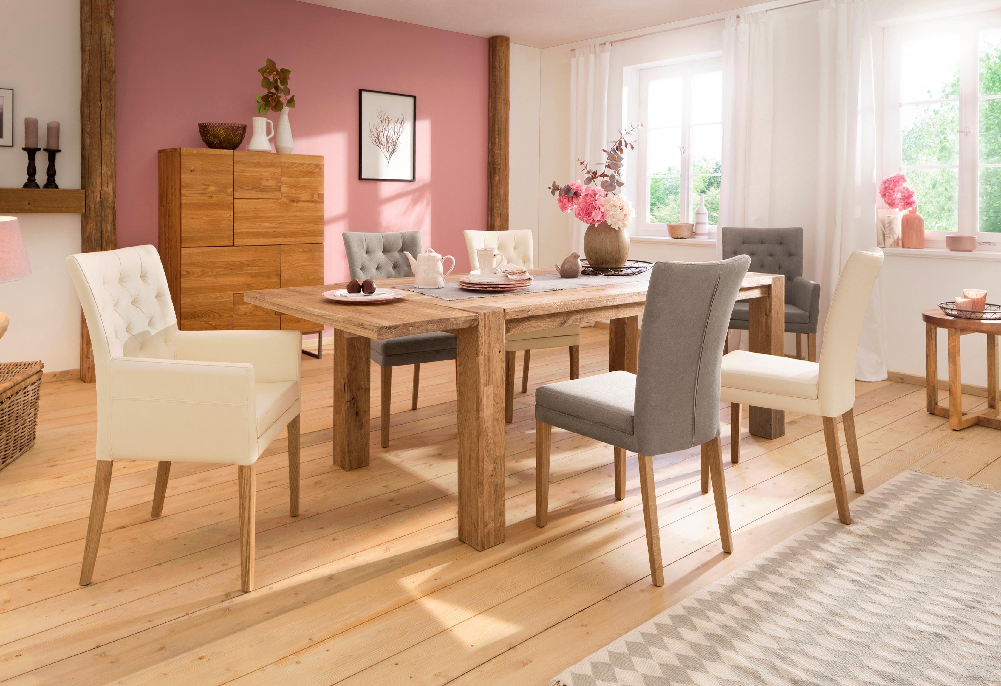Home affaire Eetkamerstoel Colorado BESTSELLER Polsterstoel Poten in eiken of noten. In set van 2, 4 of 6