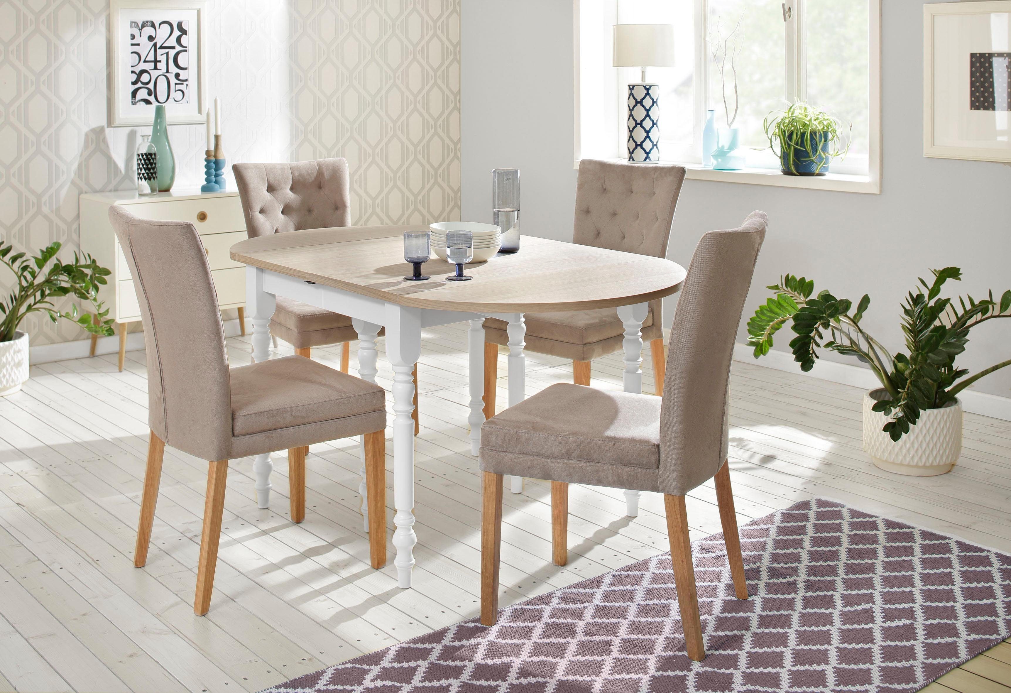 Home affaire Eetkamerstoel Colorado BESTSELLER Polsterstoel Poten in eiken of noten. In set van 2, 4 of 6