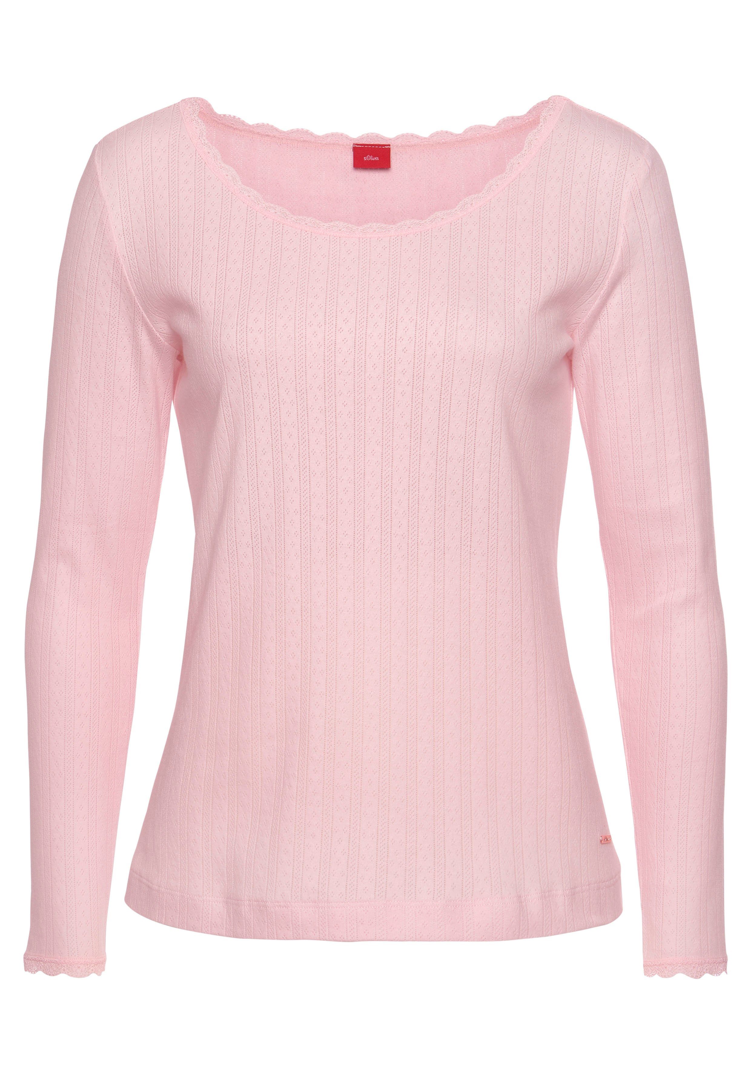 s.Oliver RED LABEL Beachwear Pyjama top in ajourbreisel