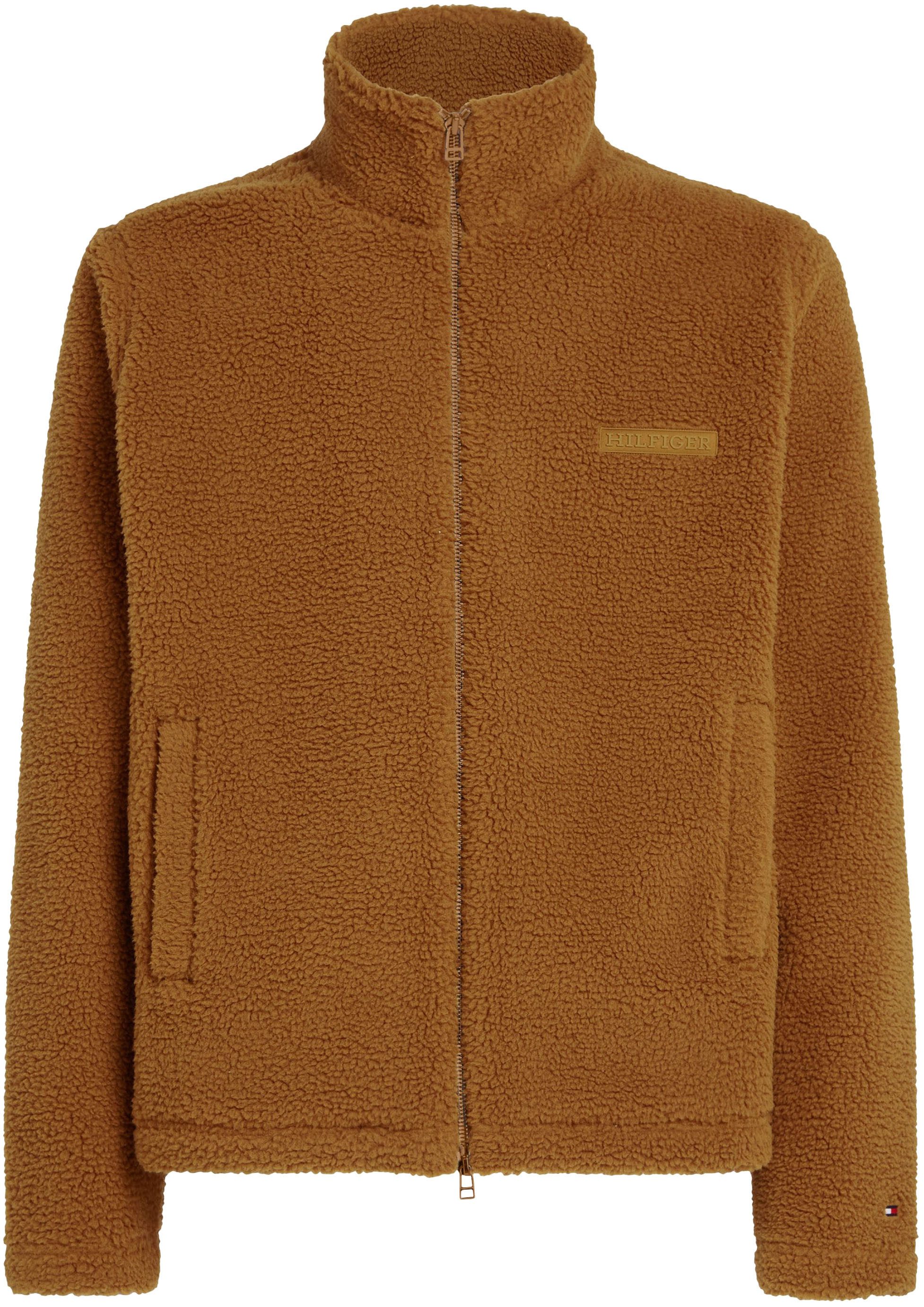 Tommy Hilfiger Sweatvest MONOTYPE TEXTURED FLEECE ZT van gestructureerd teddy-fleece