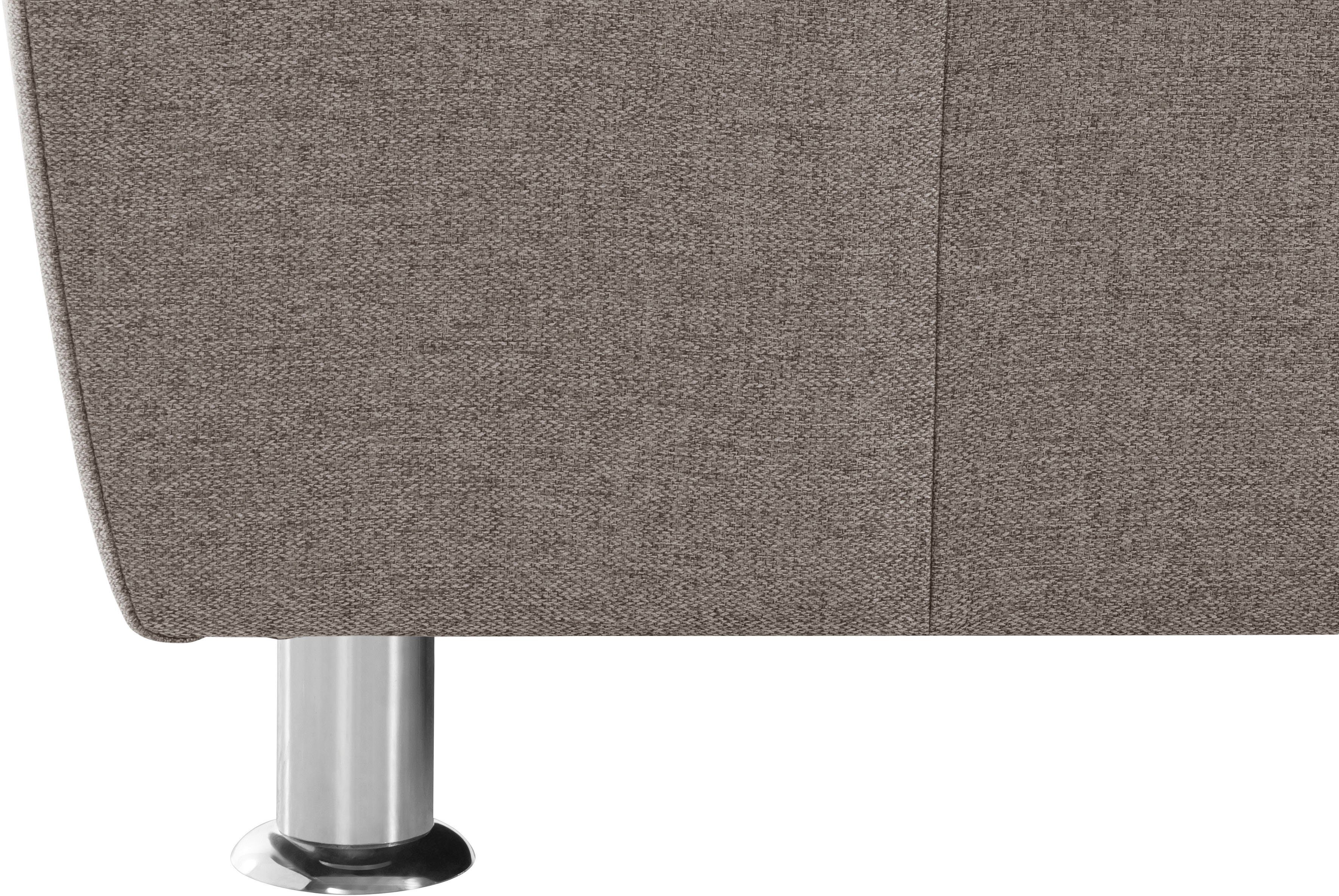 DOMO collection 2-zitsbank Franzi, tijdloos & elegant, moderne zittingstikking naar keuze met verstelbare hoofdsteun, inclusief sierkussen