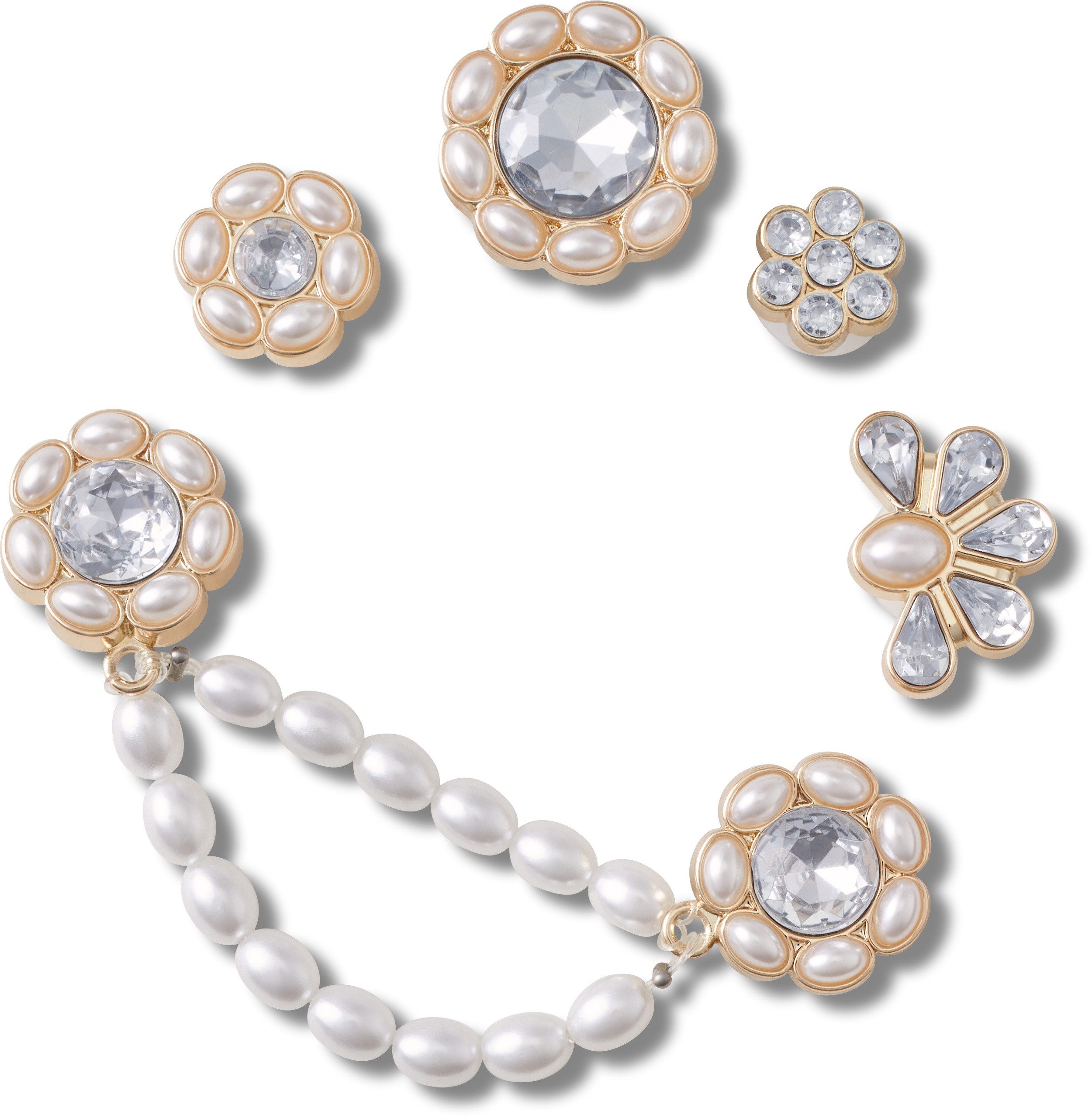 Crocs Schoenbutton Jibbitz "Elegance" , schoen charms voor een elegante uitstraling (set, 5-delig, Geen speelgoed. Niet geschikt voor kinderen jonger dan 3 jaar)