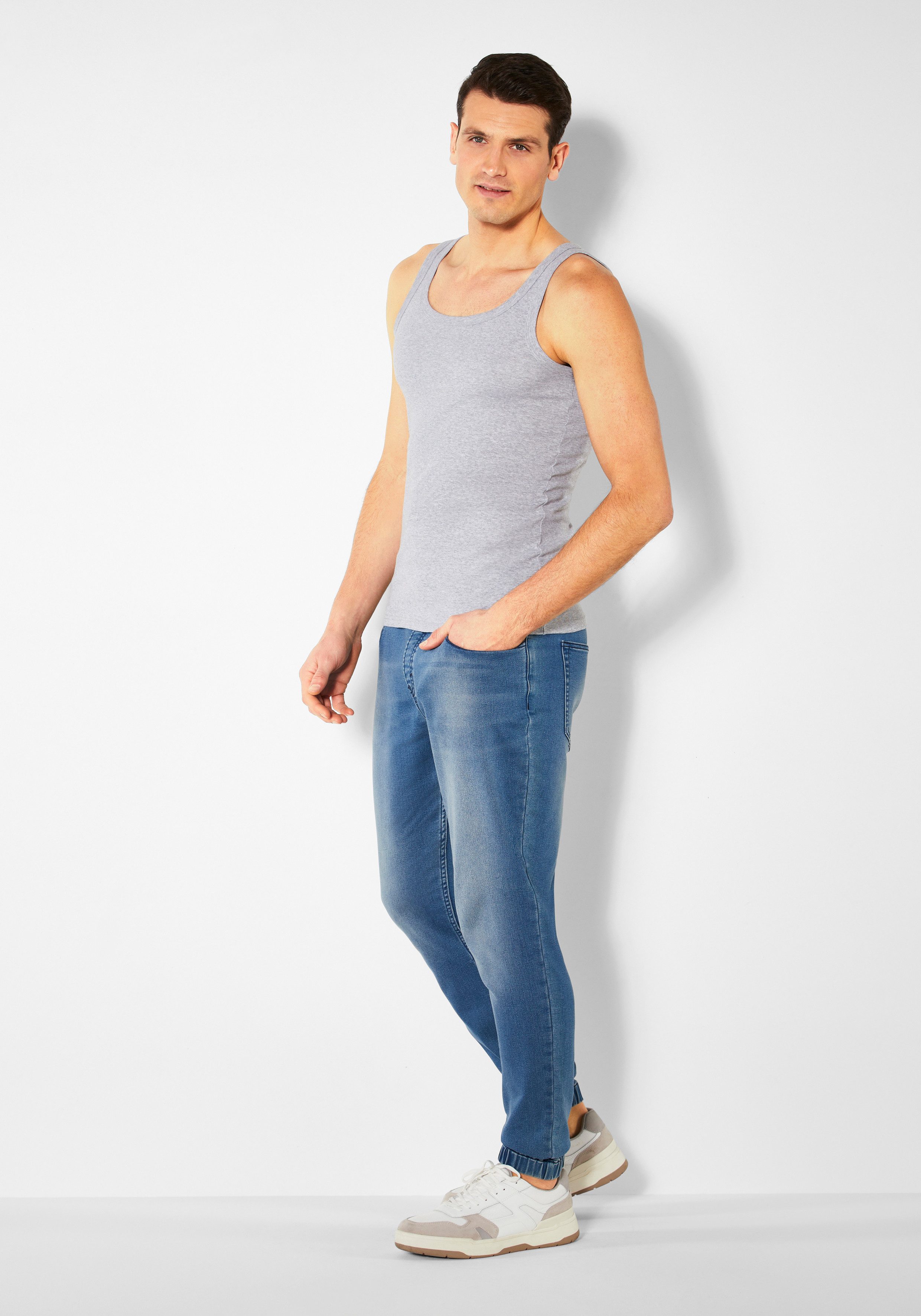 H.I.S Tanktop eenvoudige basic, ook voor eronder (set, 2 stuks)