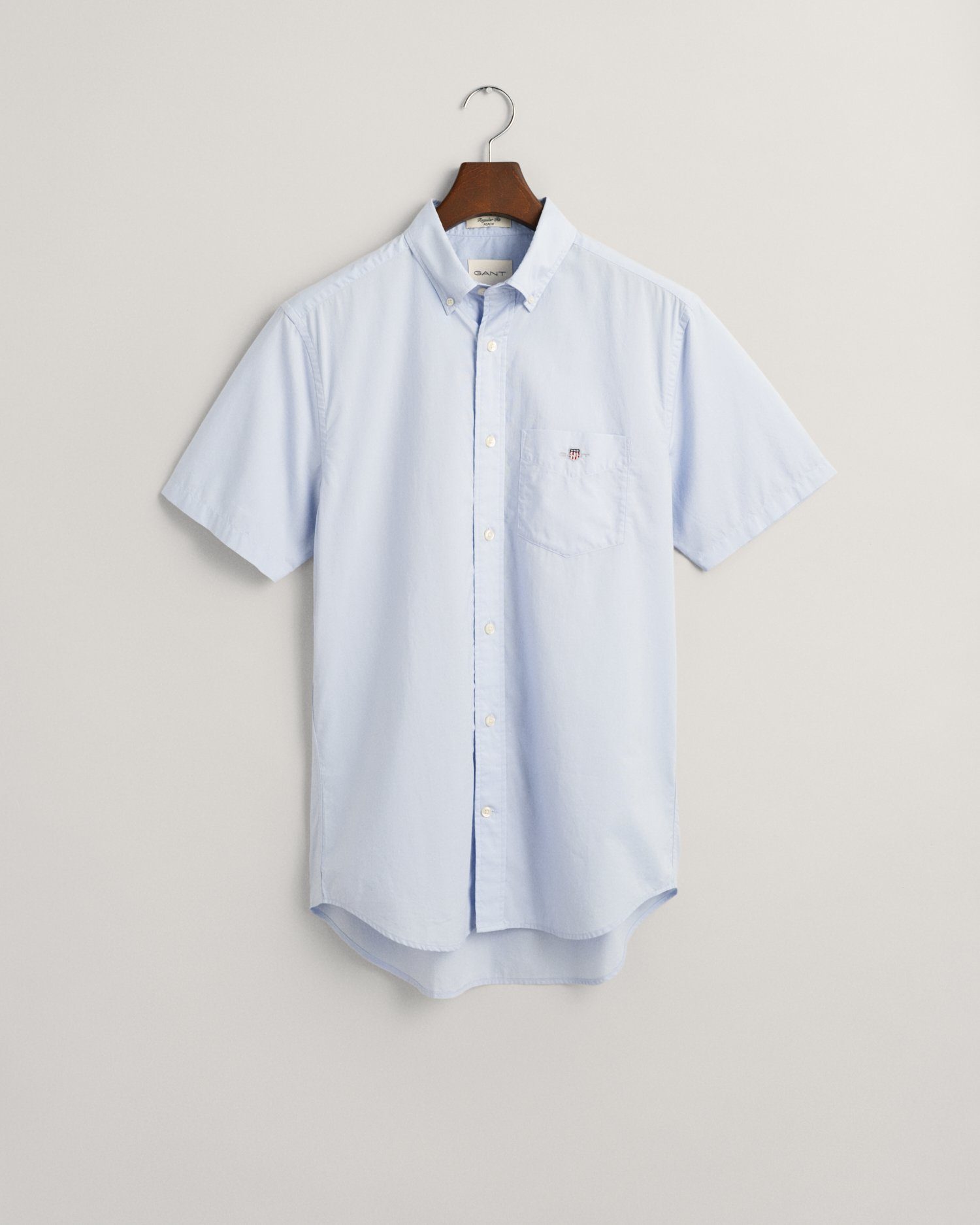 Gant Overhemd met korte mouwen Regular fit poplin overhemd licht slijtvast easy care