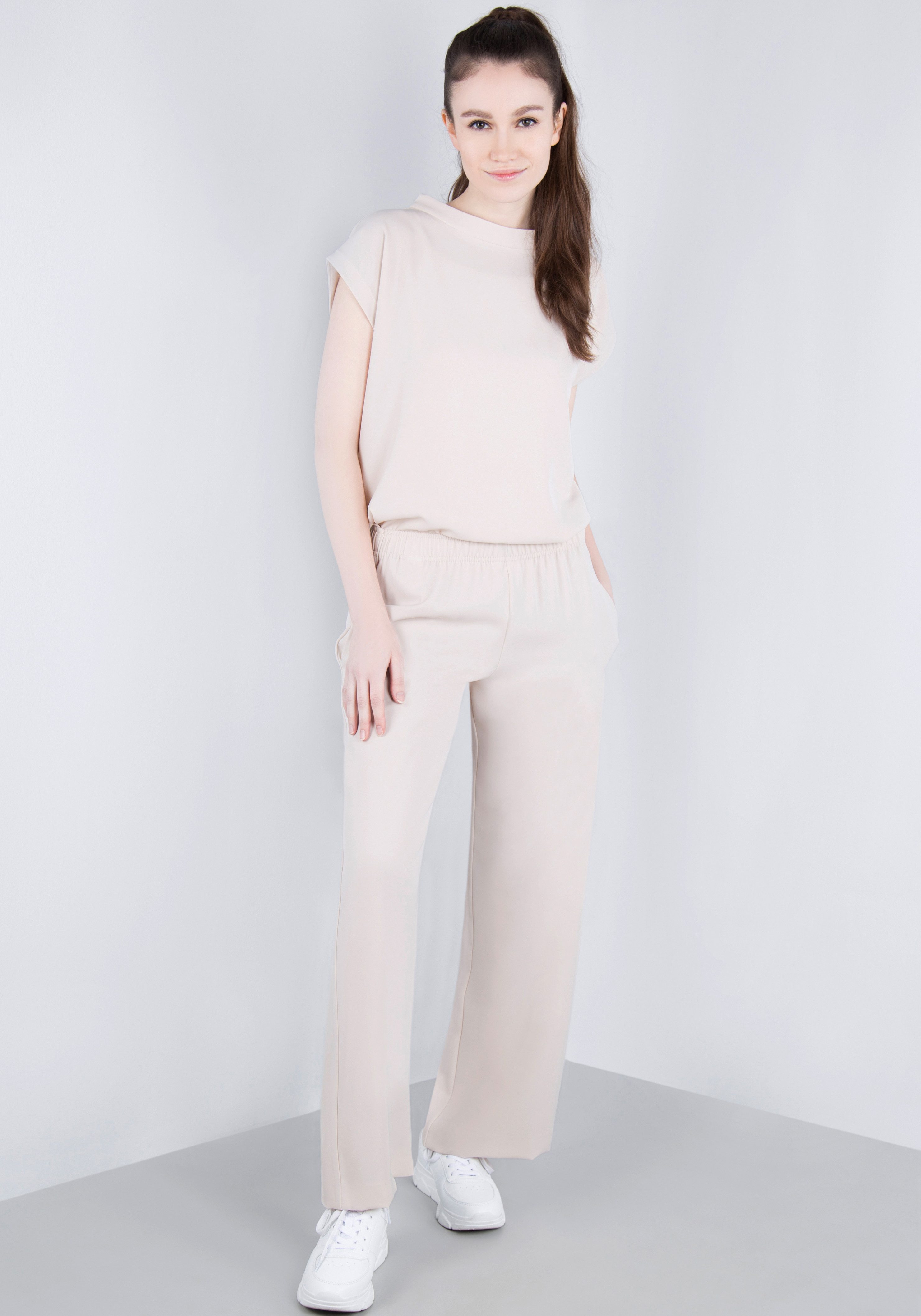 IMPERIAL Bandplooibroek Vloeiende, wijde broek met elastische tailleband