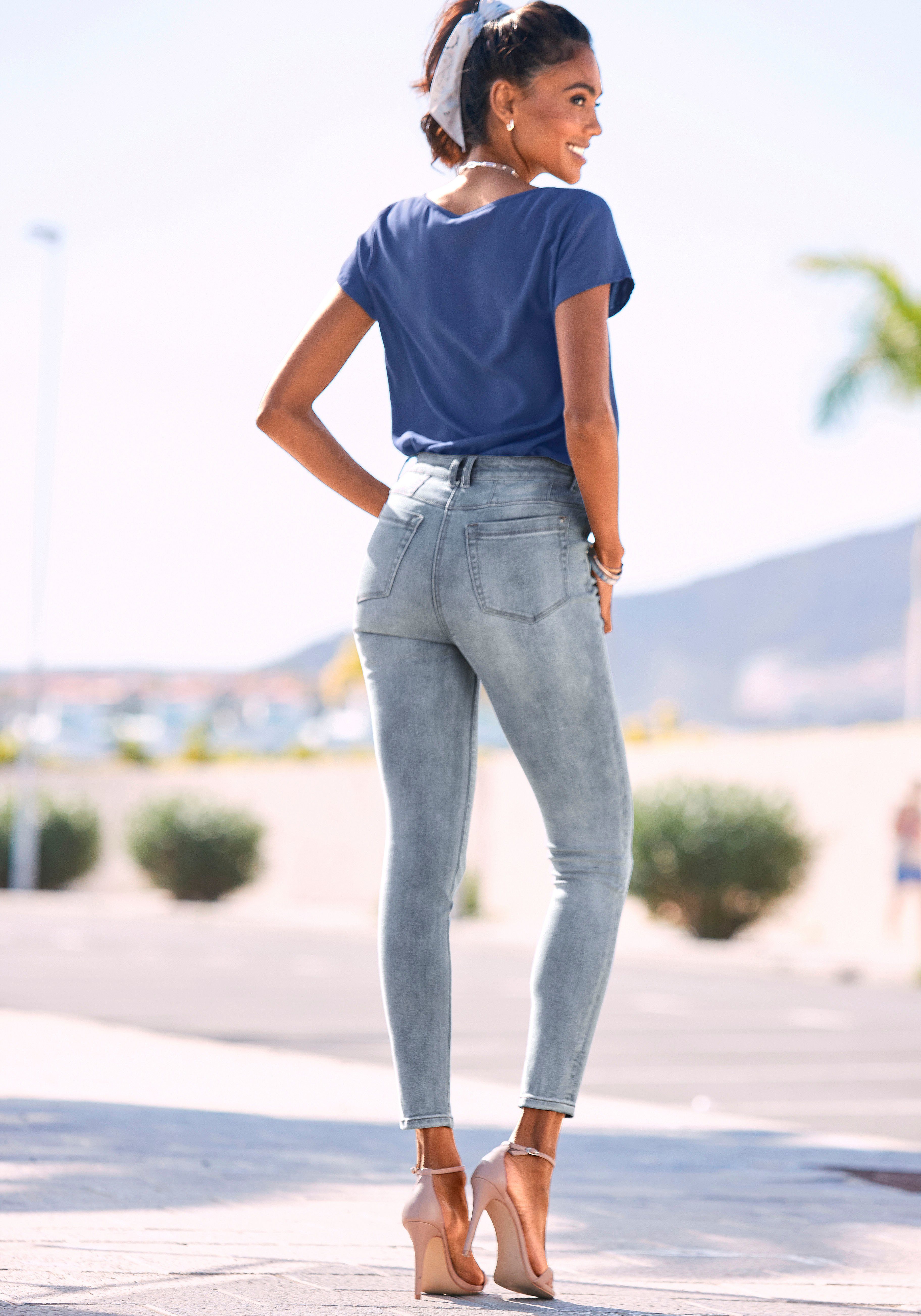 Lascana Skinny fit jeans met stretchpercentage, figuuraccentuerend