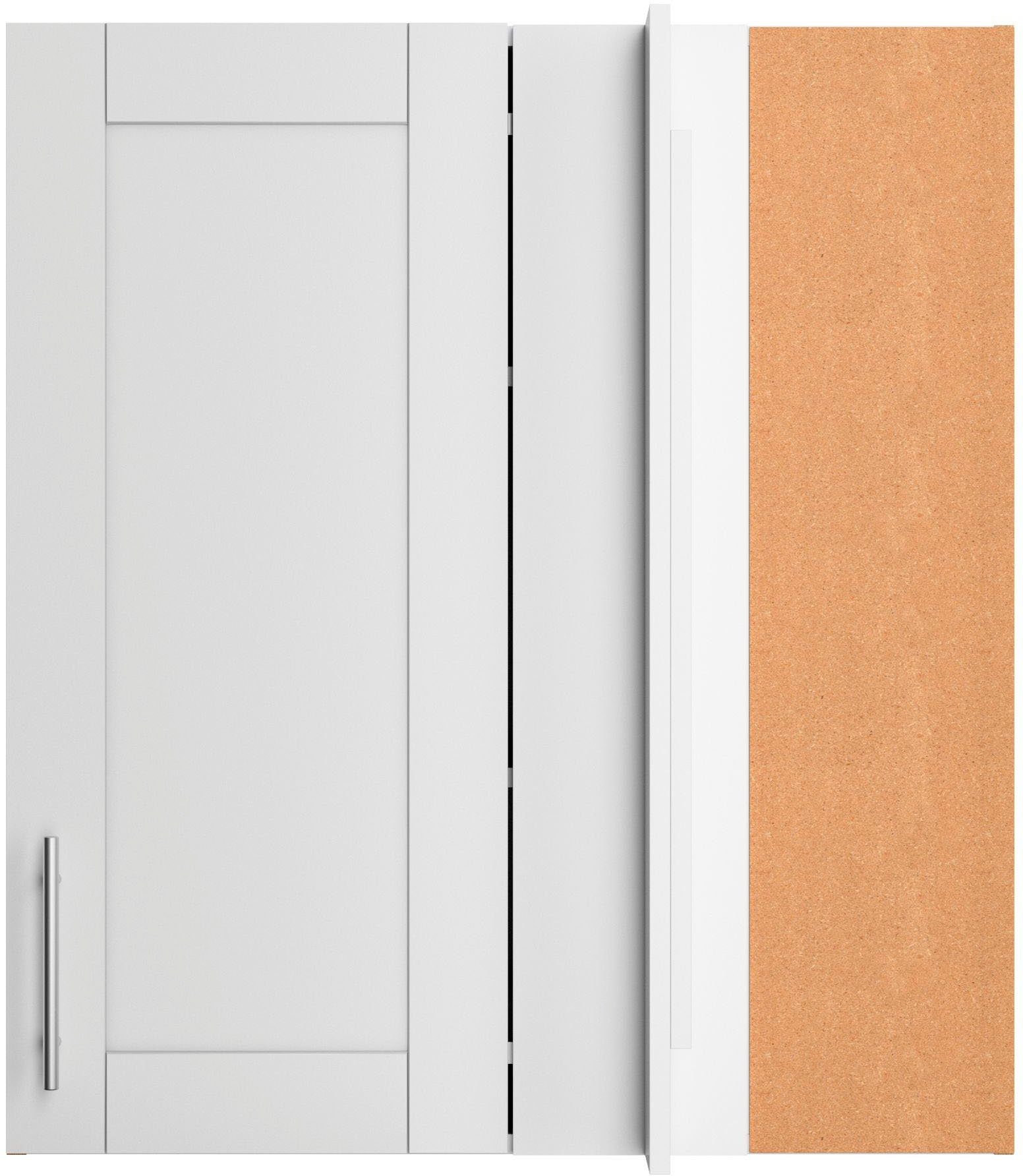 OPTIFIT Hangend hoekkastje Ahus Breedte 80 x 45 cm hangkasten wit