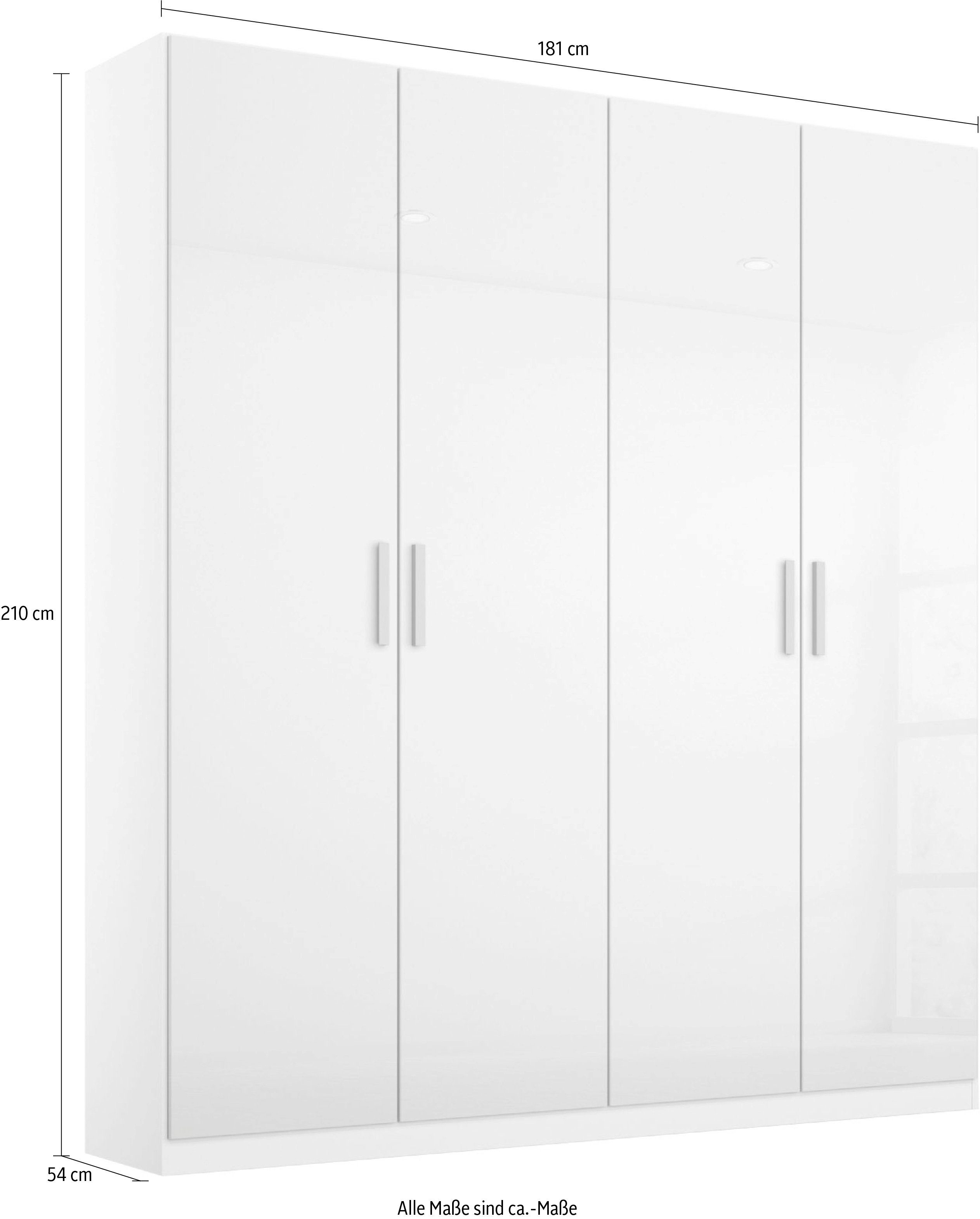 rauch Draaideurkast Koluna Hoogglansfront, inclusief 2 lades en extra planken