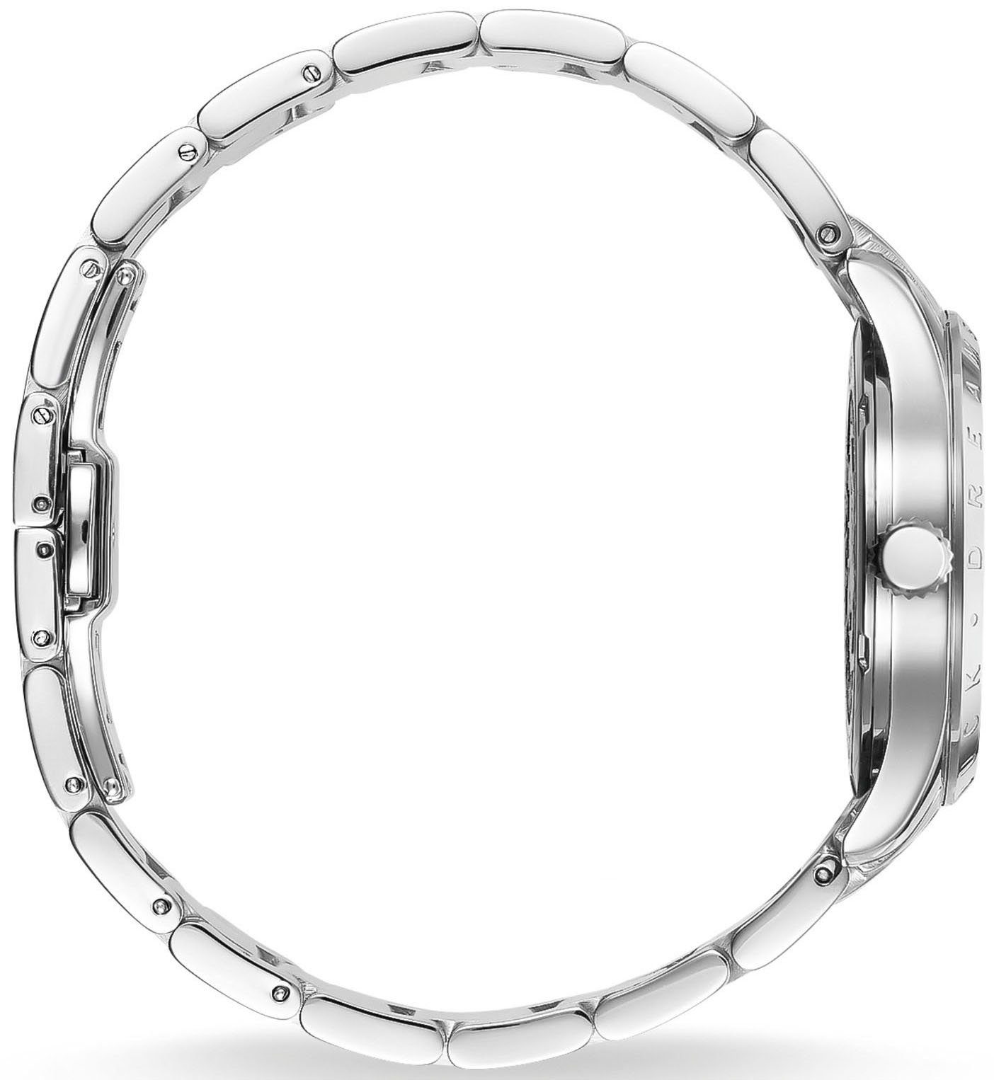 THOMAS SABO Kwartshorloge COSMIC AMULET Horloge, dameshorloge, zirkonia, hart, maan, sterren, stalen armband
