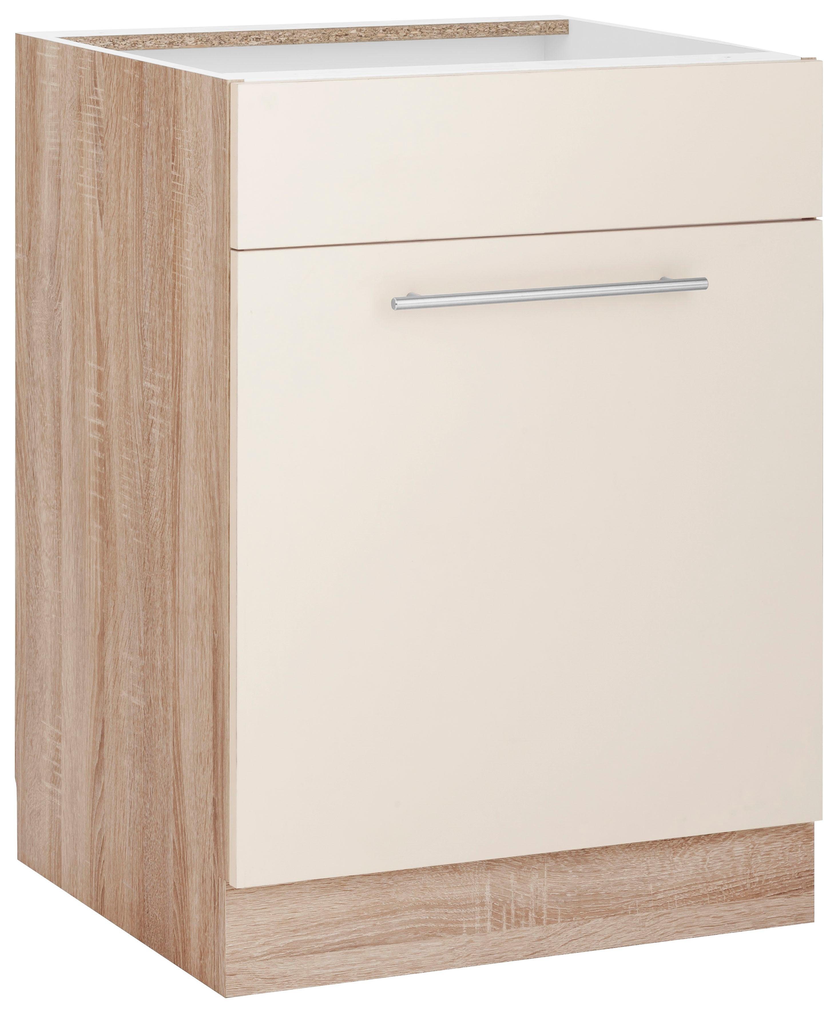 wiho Küchen Gootsteenkast Flexi2 Breedte 60 cm gootsteenkasten beige