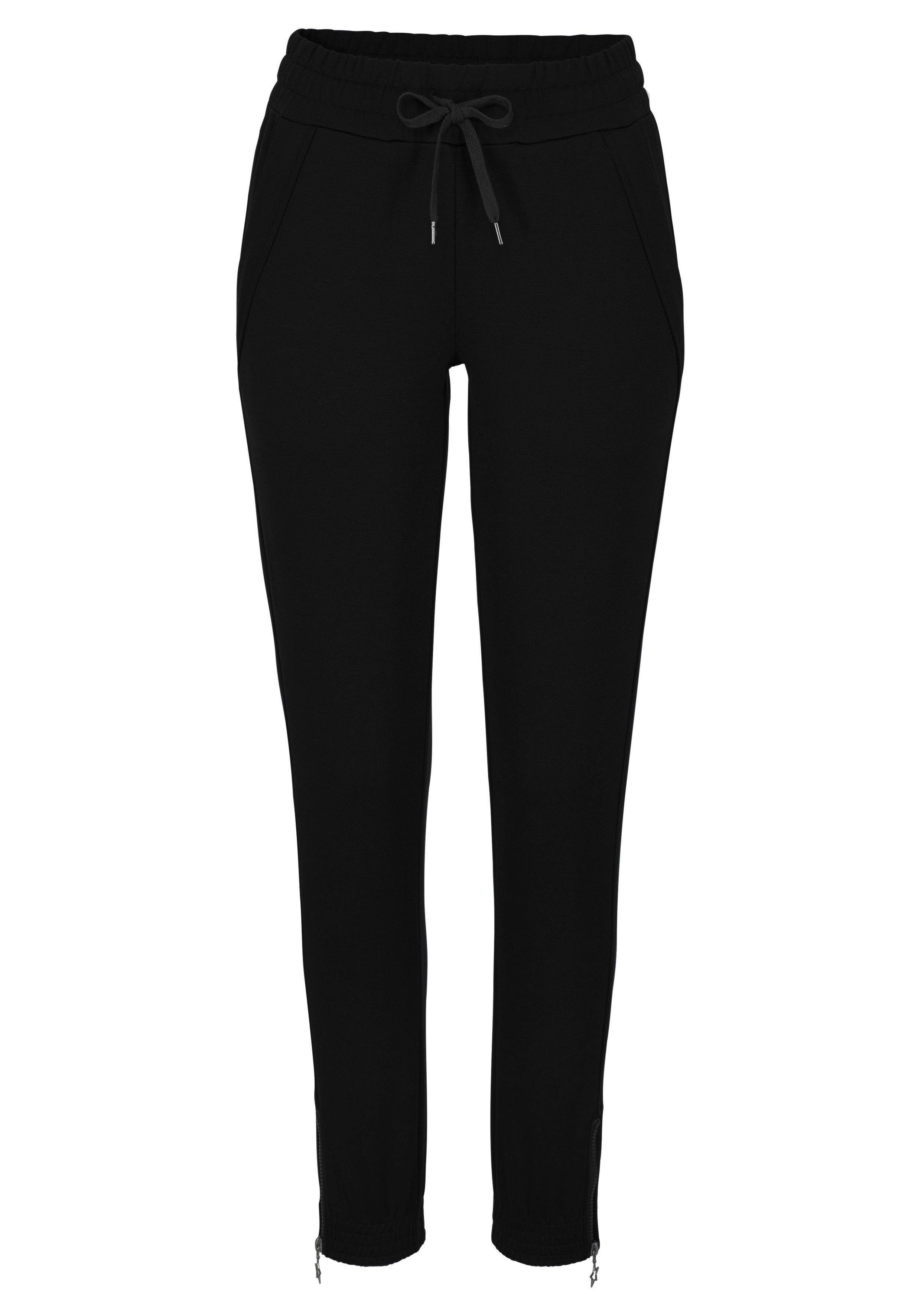 Bench. Loungewear Relaxbroek met smalle pijpen en rits aan de zoom, loungewear, loungepak