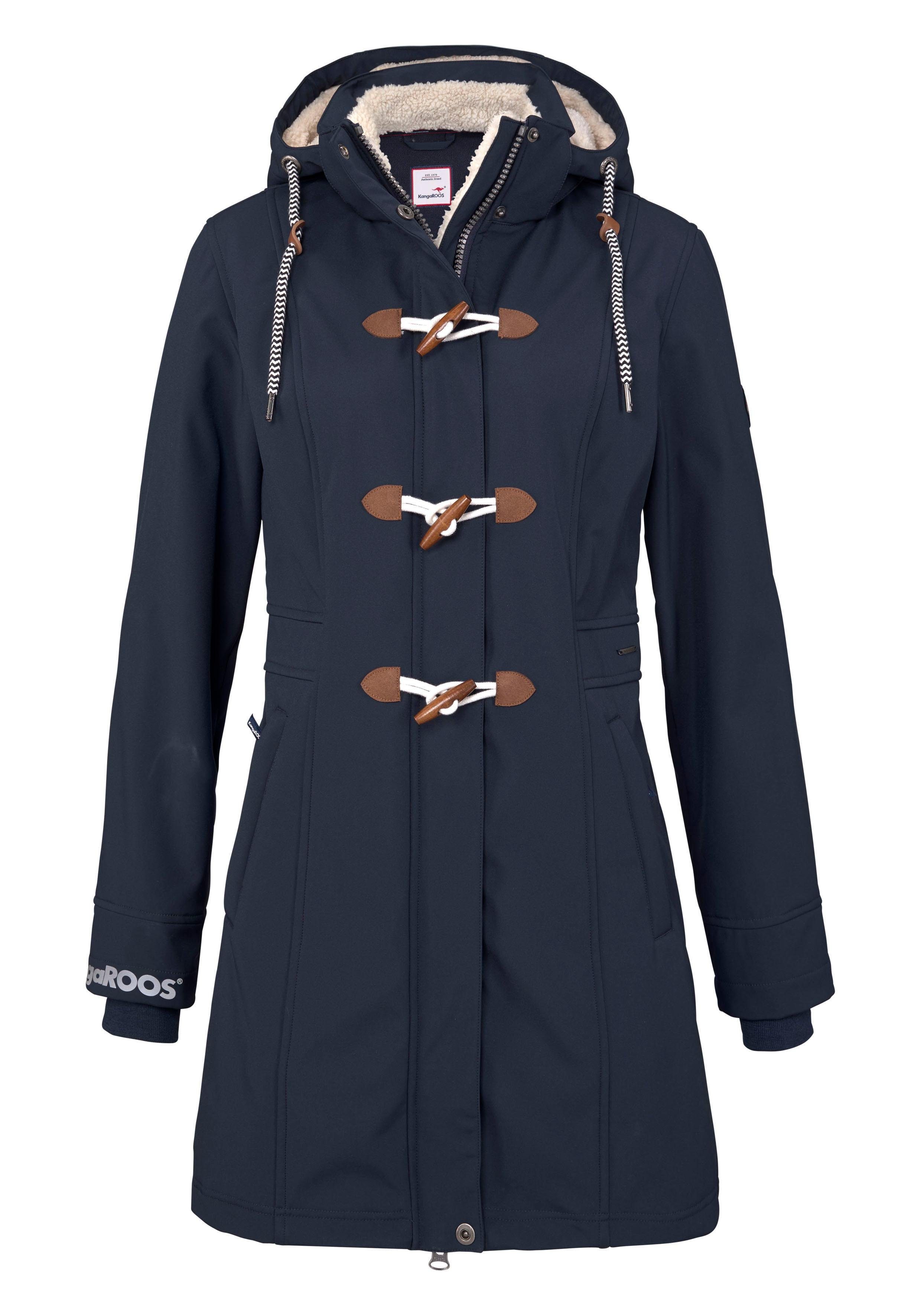 KangaROOS Softshell-jack figuurvolgende pasvorm, normale snit, met afneembare capuchon