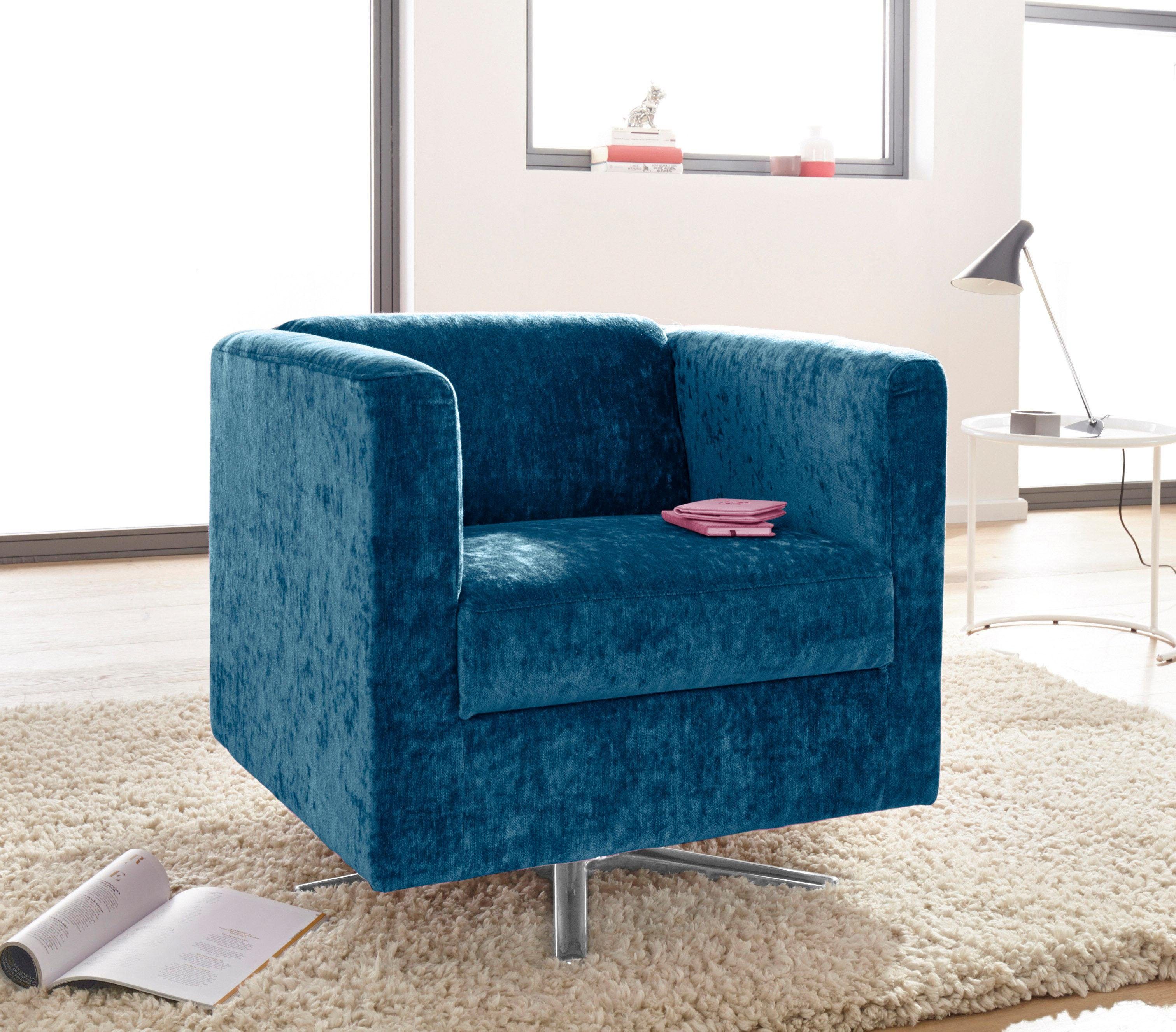 INOSIGN Fauteuil Bob draaistoel draaibaar met kruisvoet (set) fauteuils blauw