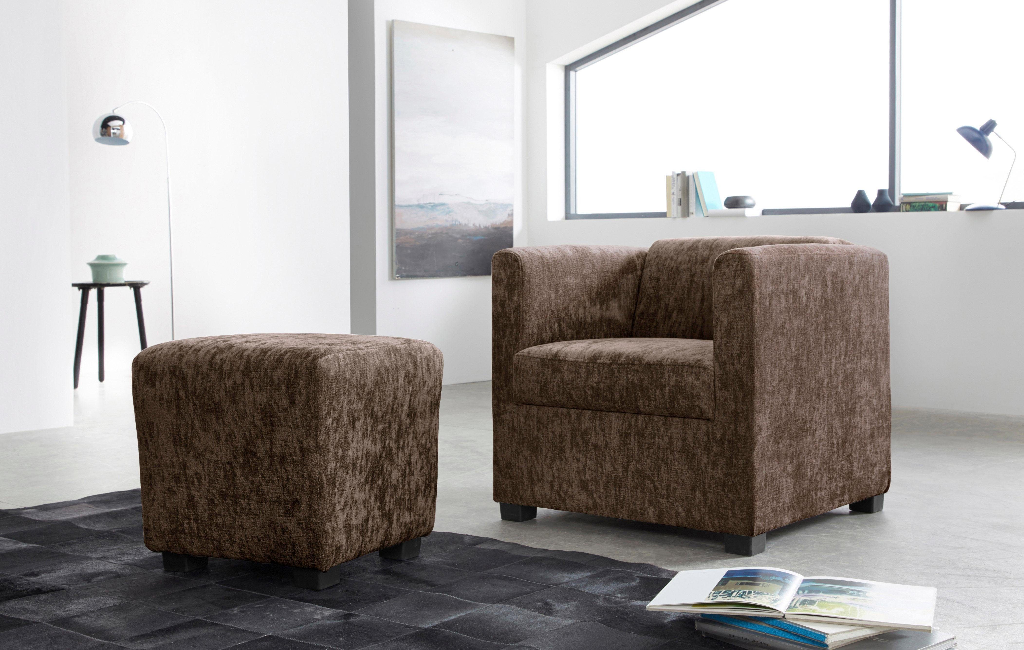 INOSIGN Fauteuil Bob cocktailsessel in verschillende moderne kleuren en kwaliteiten (set)