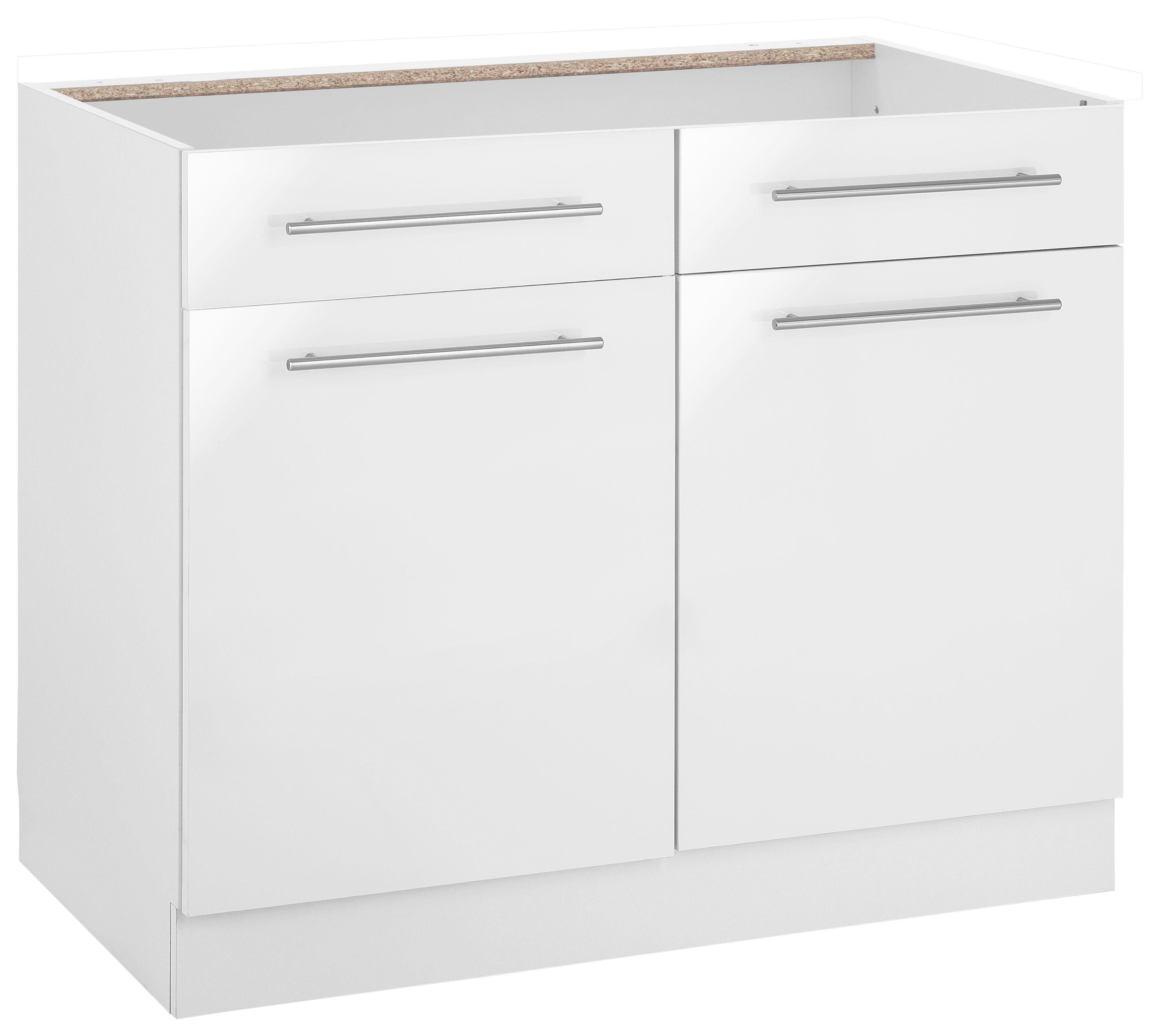 wiho Küchen Onderkast Flexi2 Breedte 100 cm onderkasten wit
