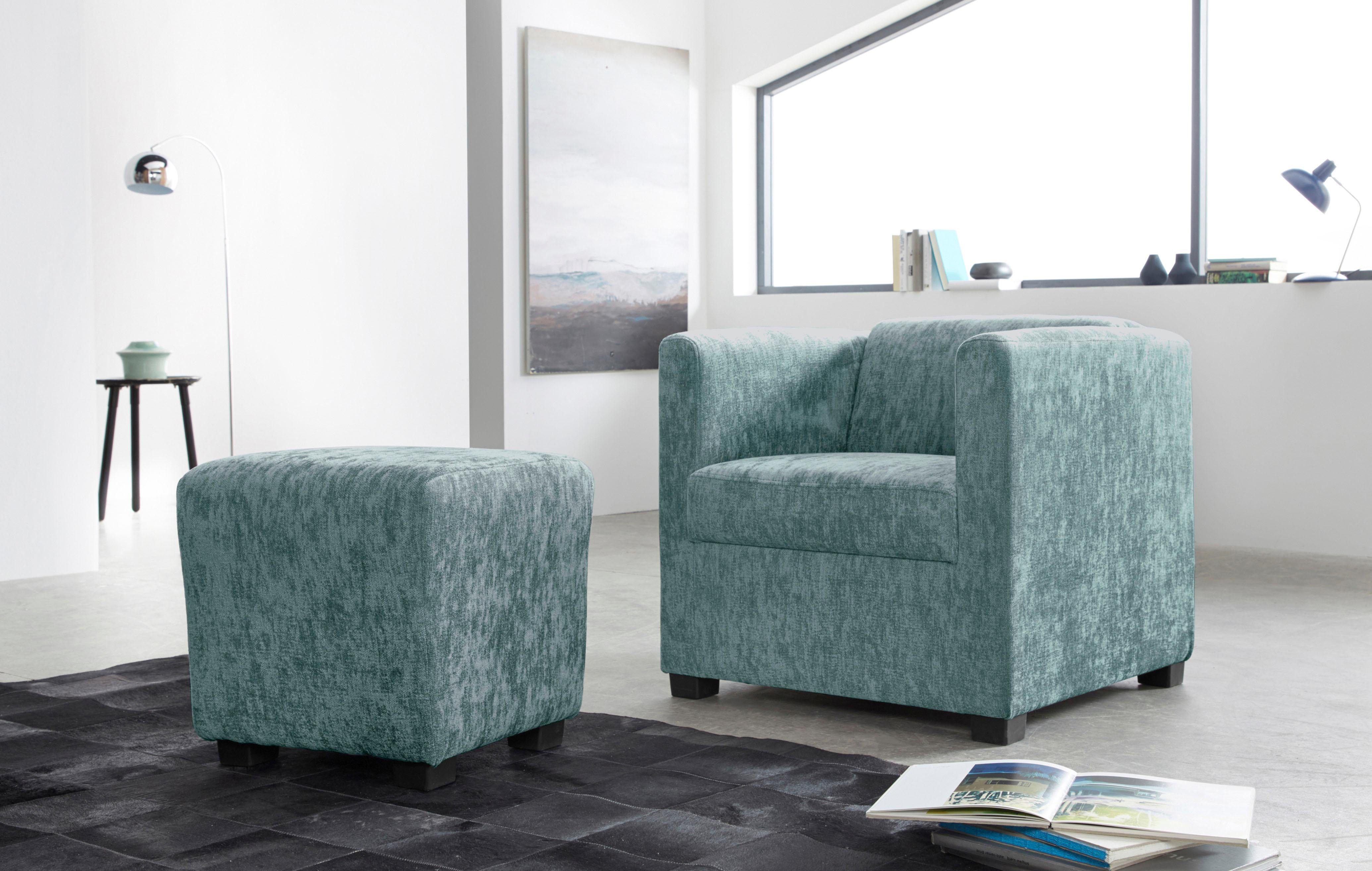 INOSIGN Fauteuil Bob cocktailsessel in verschillende moderne kleuren en kwaliteiten (set)