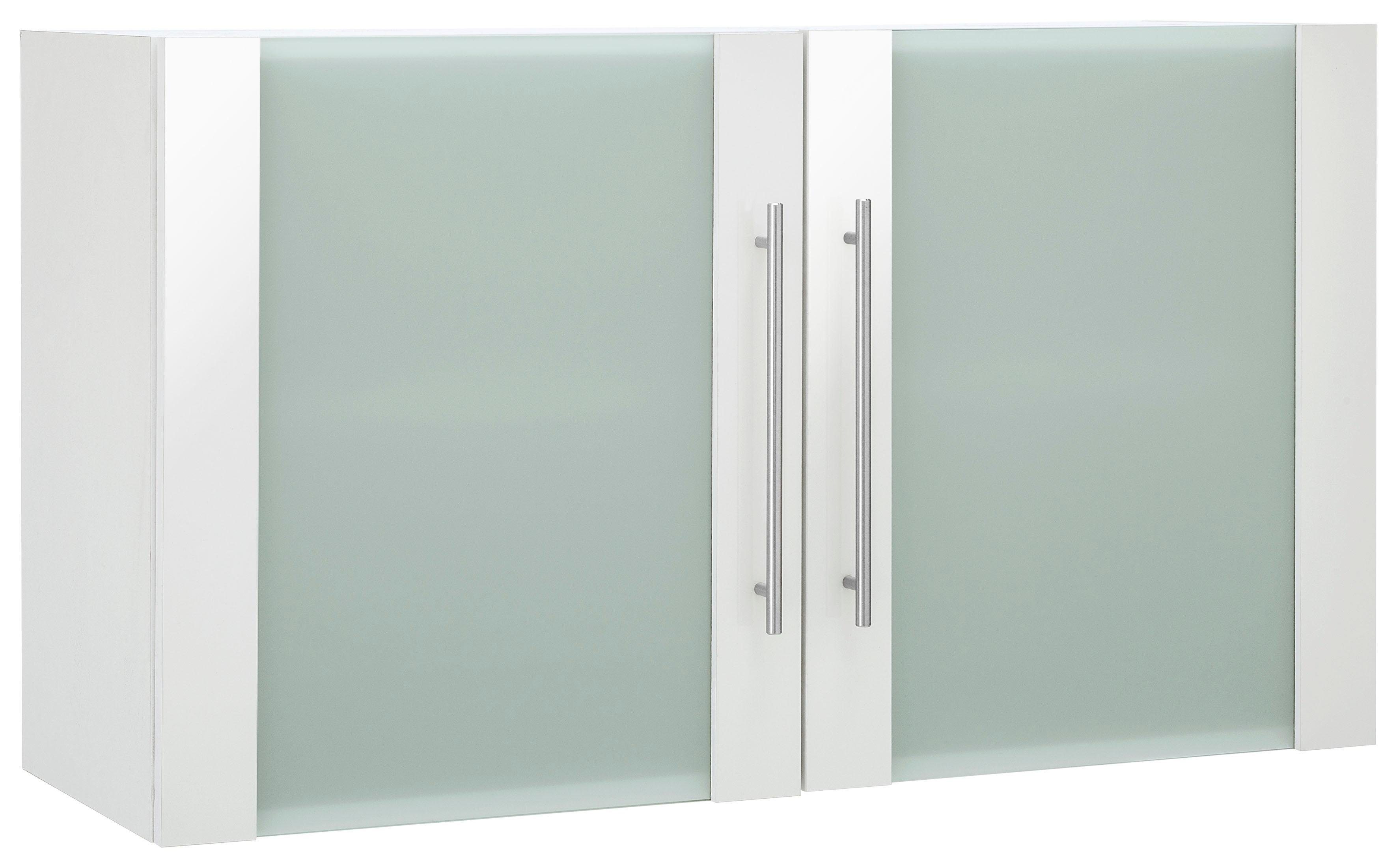 wiho Küchen Hangend kastje met glasdeur Flexi2 Breedte 100 cm hangkasten wit