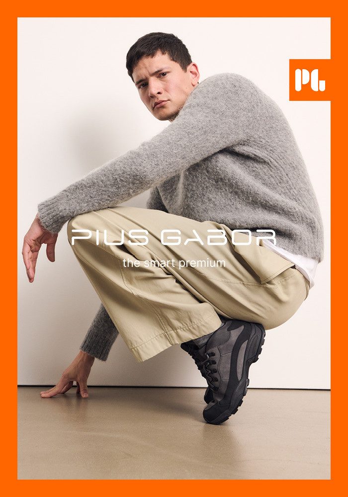 Pius Gabor Sneakers , veterboots, outdoorschoen met schachtrandpolstering, g-wijdte