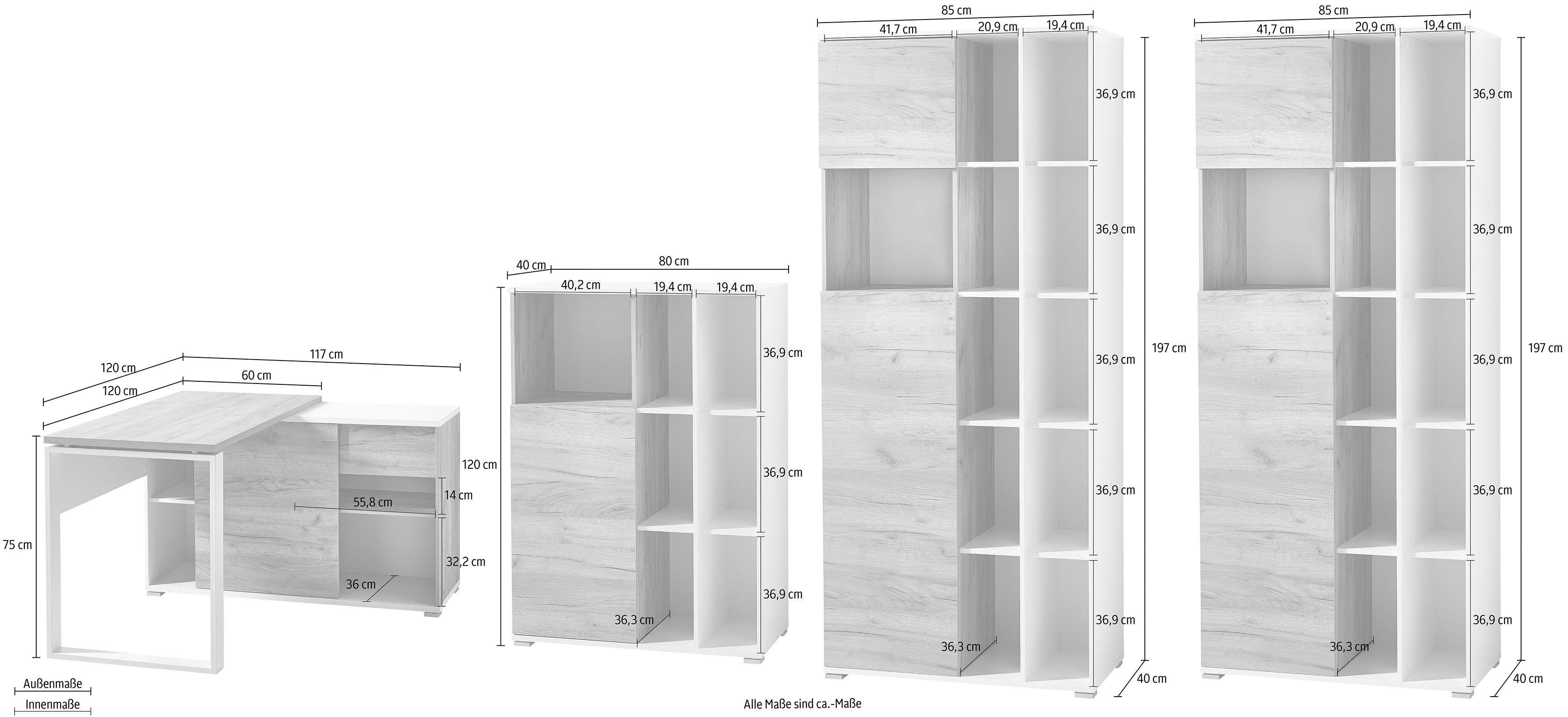 GERMANIA Kantoormeubelset GW-Lioni (set, 4-delig)