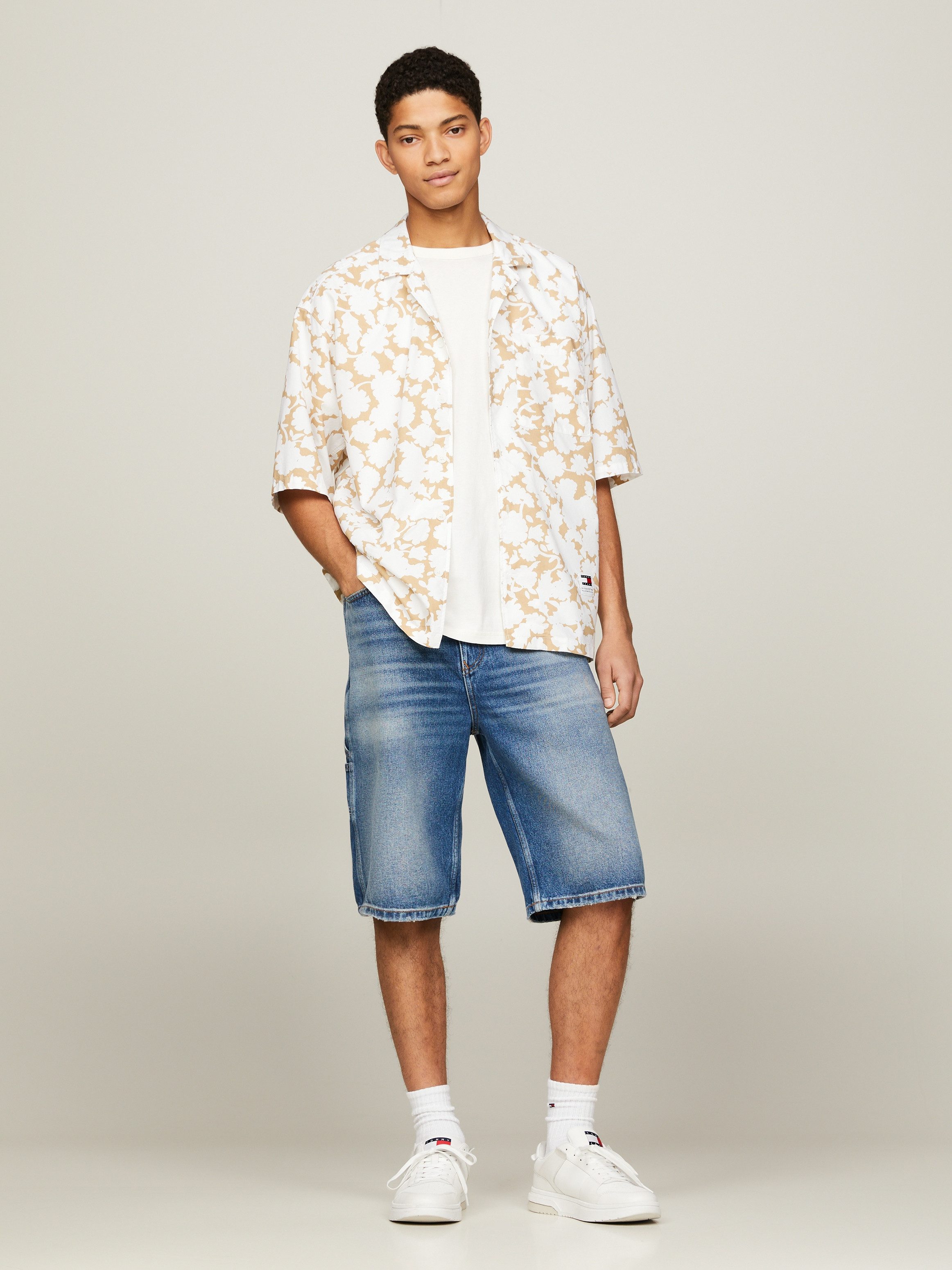 TOMMY JEANS Overhemd met korte mouwen TJM RLX FLORAL AOP CAMP SHIRT