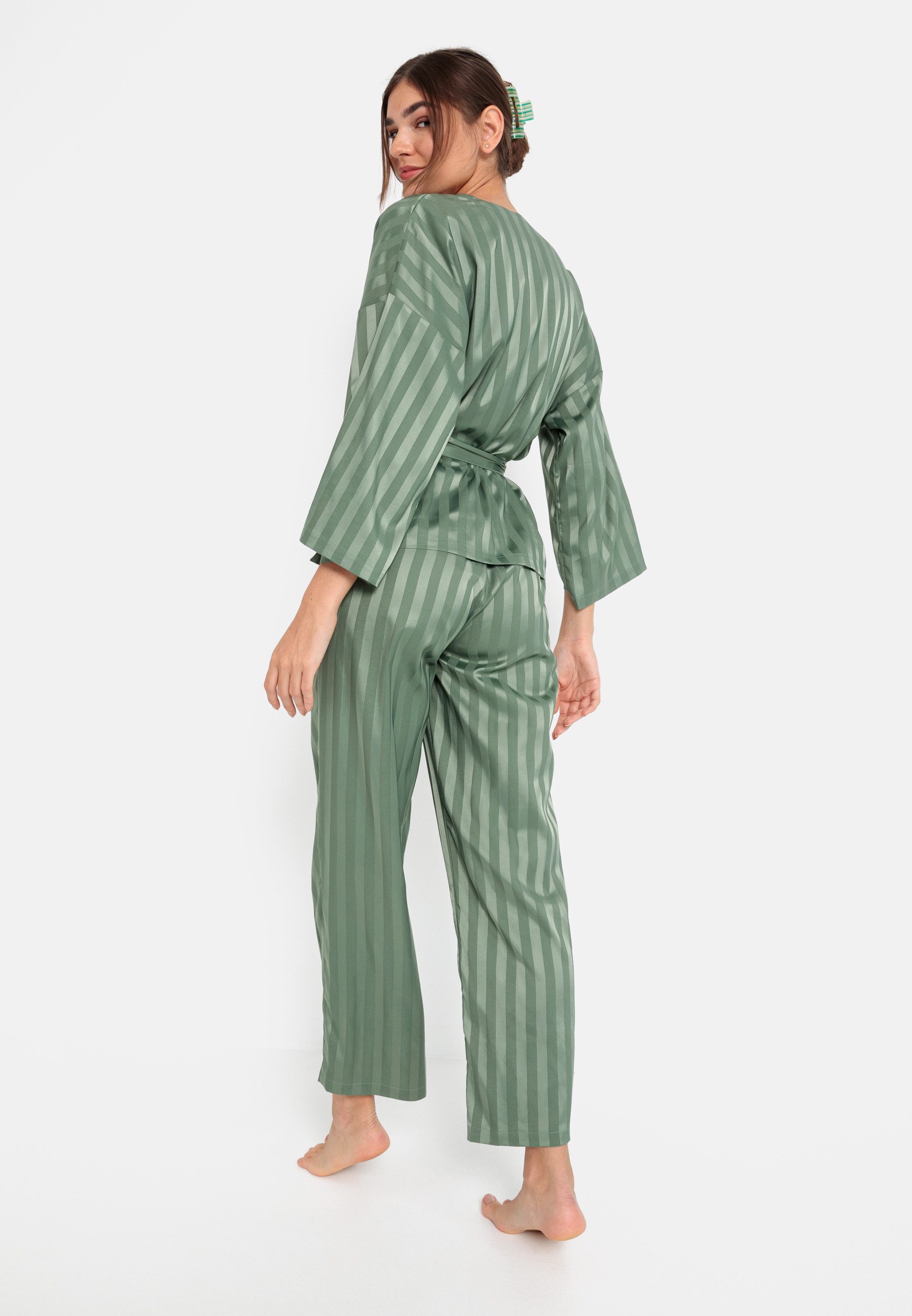 LSCN by LASCANA Pyjama in kimono-stijl (set, 2-delig)