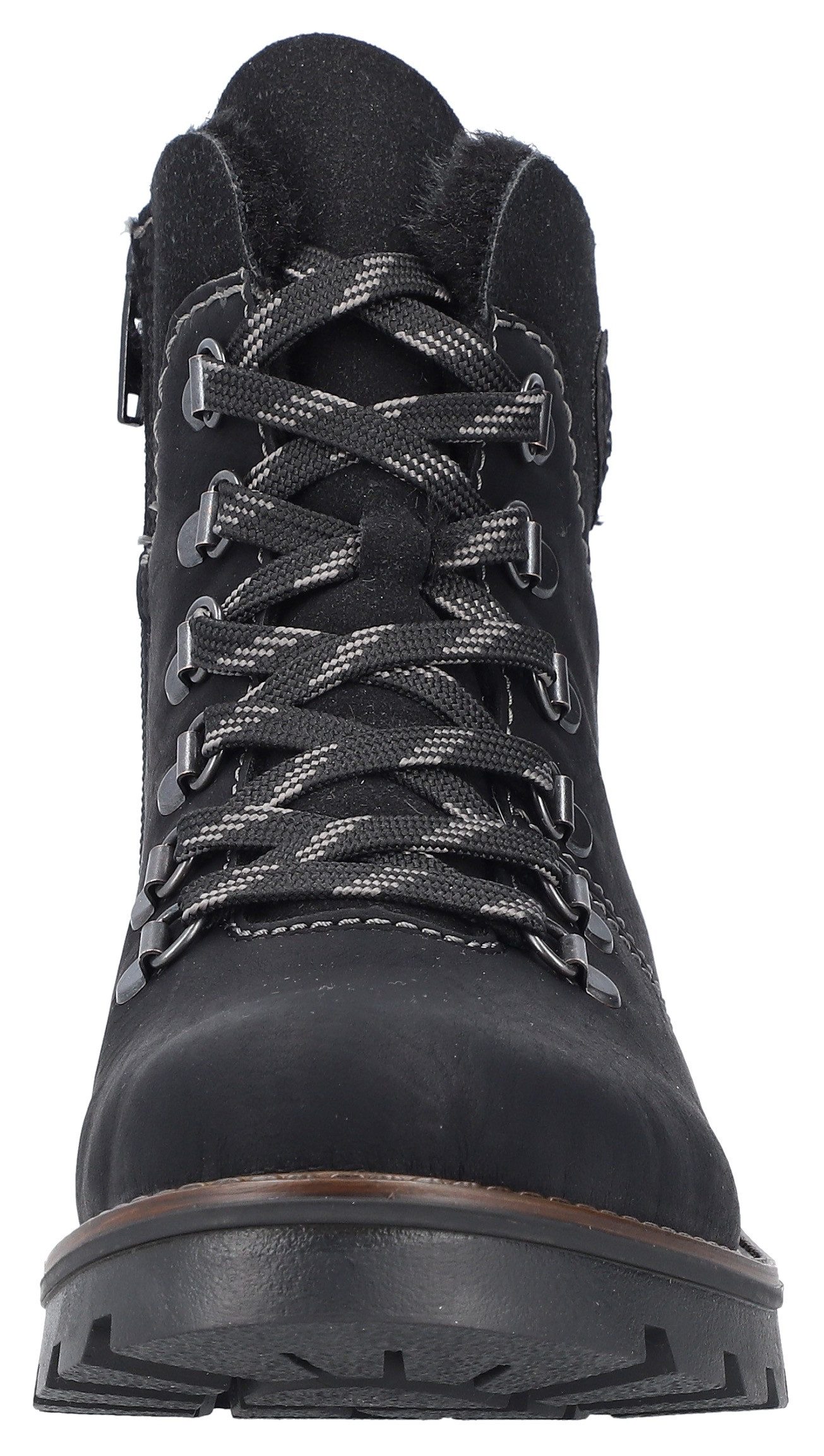 Rieker Winterlaarsjes , veterschoenen, outdoor enkellaars, bergbeklimmer-look, met warme voering
