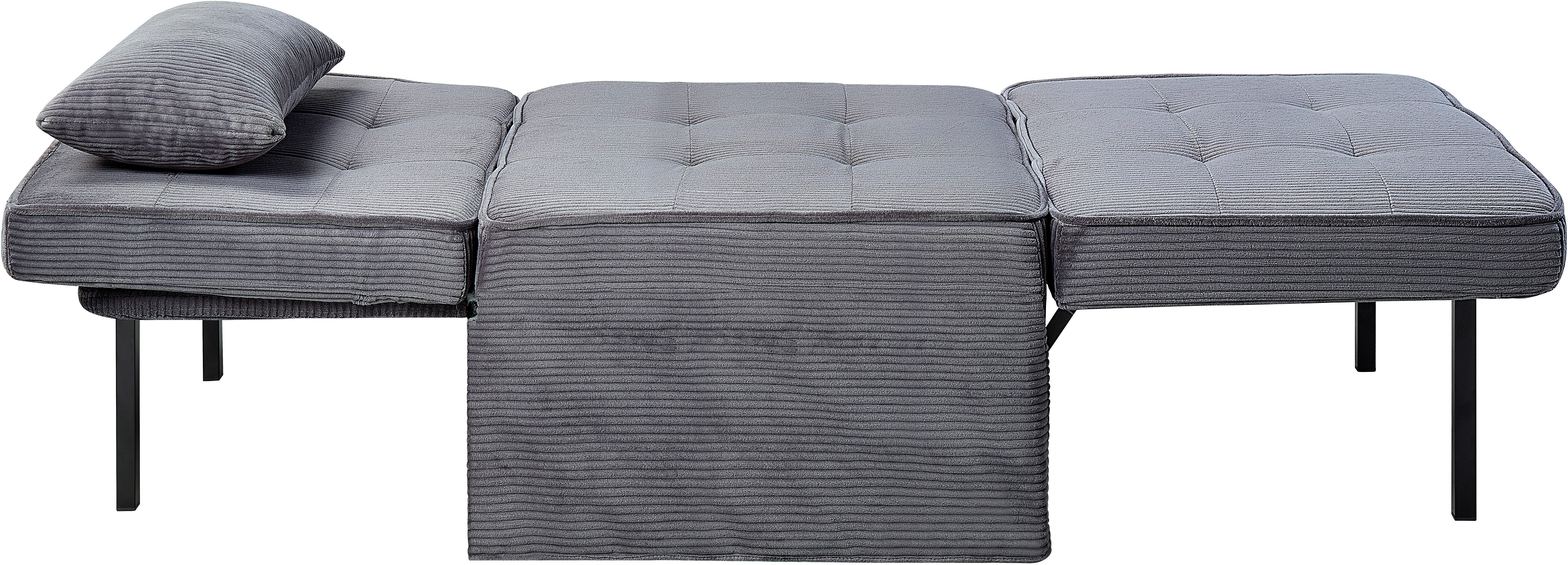 ATLANTIC home collection Slaapbank Finn te veranderen in een loungestoel, relaxfauteuil en logeerbed, incl. kussen