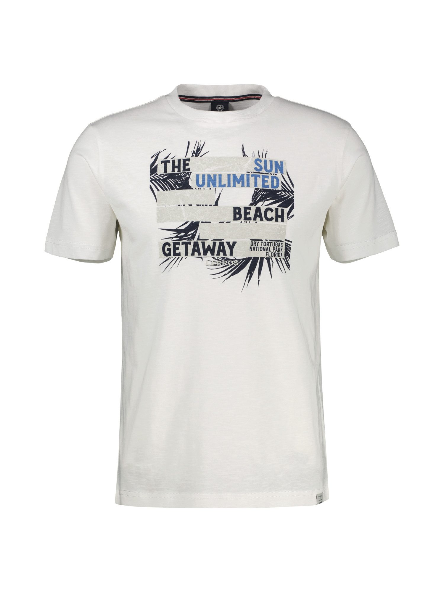 Lerros T-shirt LERROS heren T-shirt met zomerse borstprint