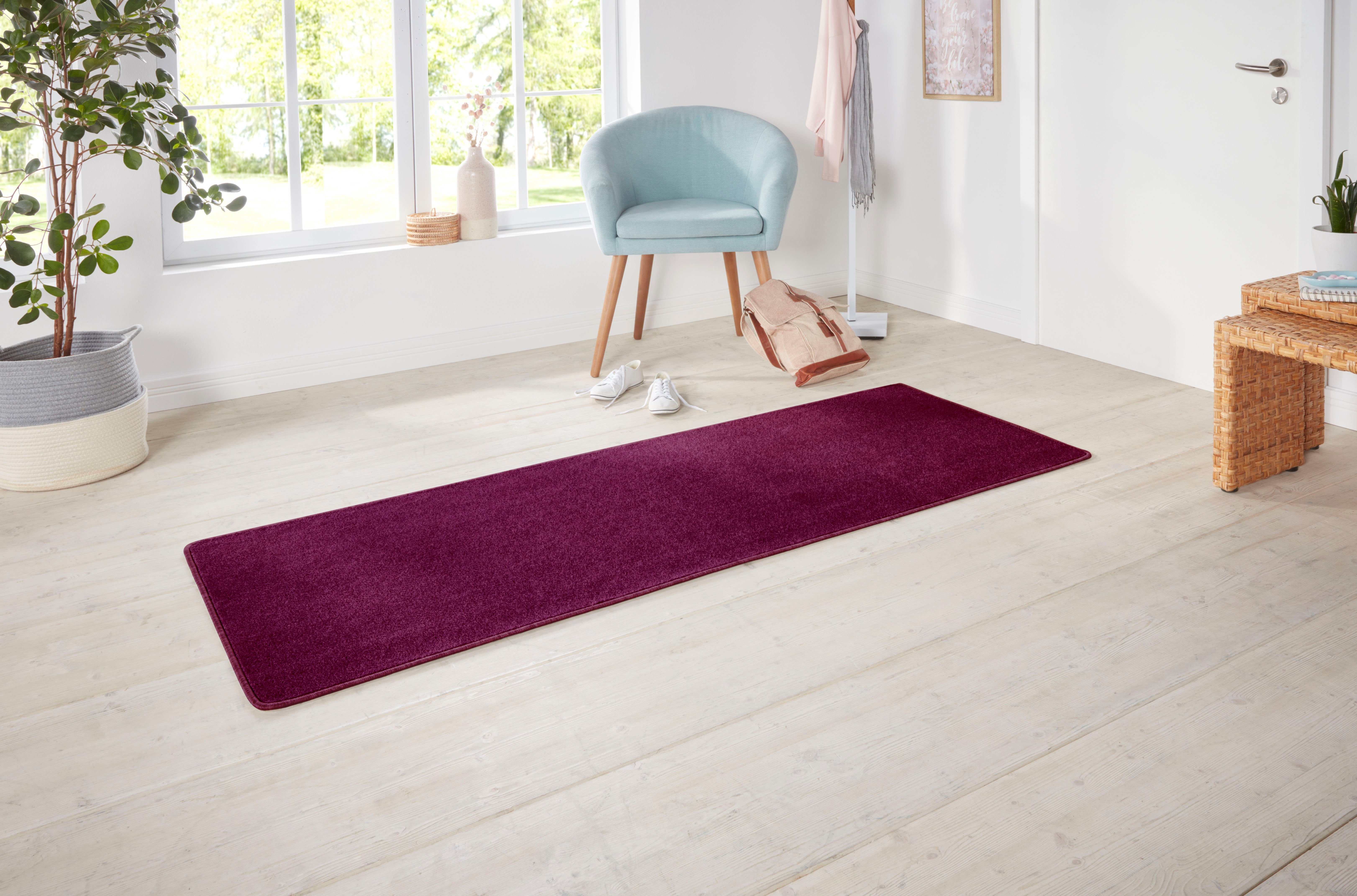 HANSE Home Vloerkleed Shashi Kortpolig, effen kleuren, loper, zacht, eetkamer, kinderkamer, gang