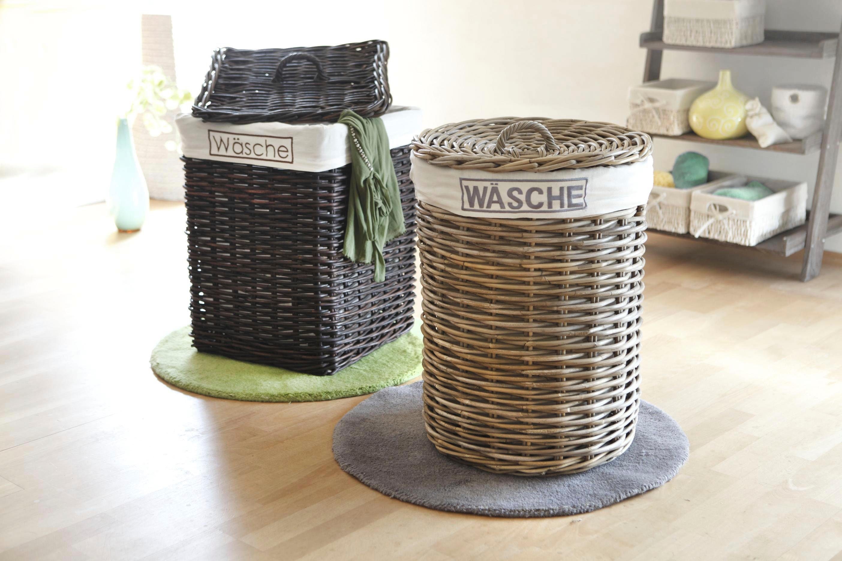 Home affaire Wasmand Rotan-vlechtwerk, hoogte 65 cm