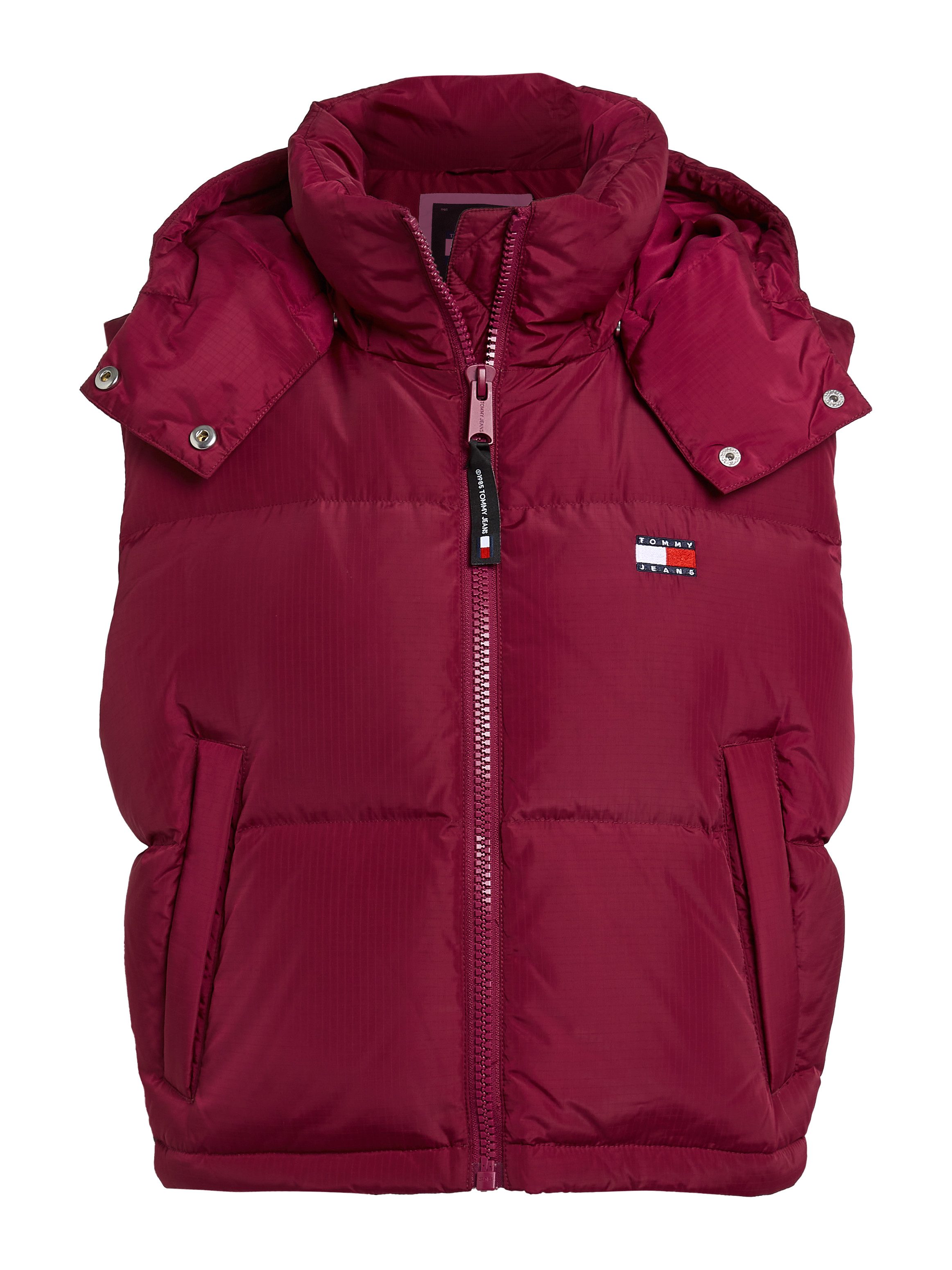 TOMMY JEANS Bodywarmer TJW CRP ALASKA PUFFER VEST in modieuze cropped vorm, puffer