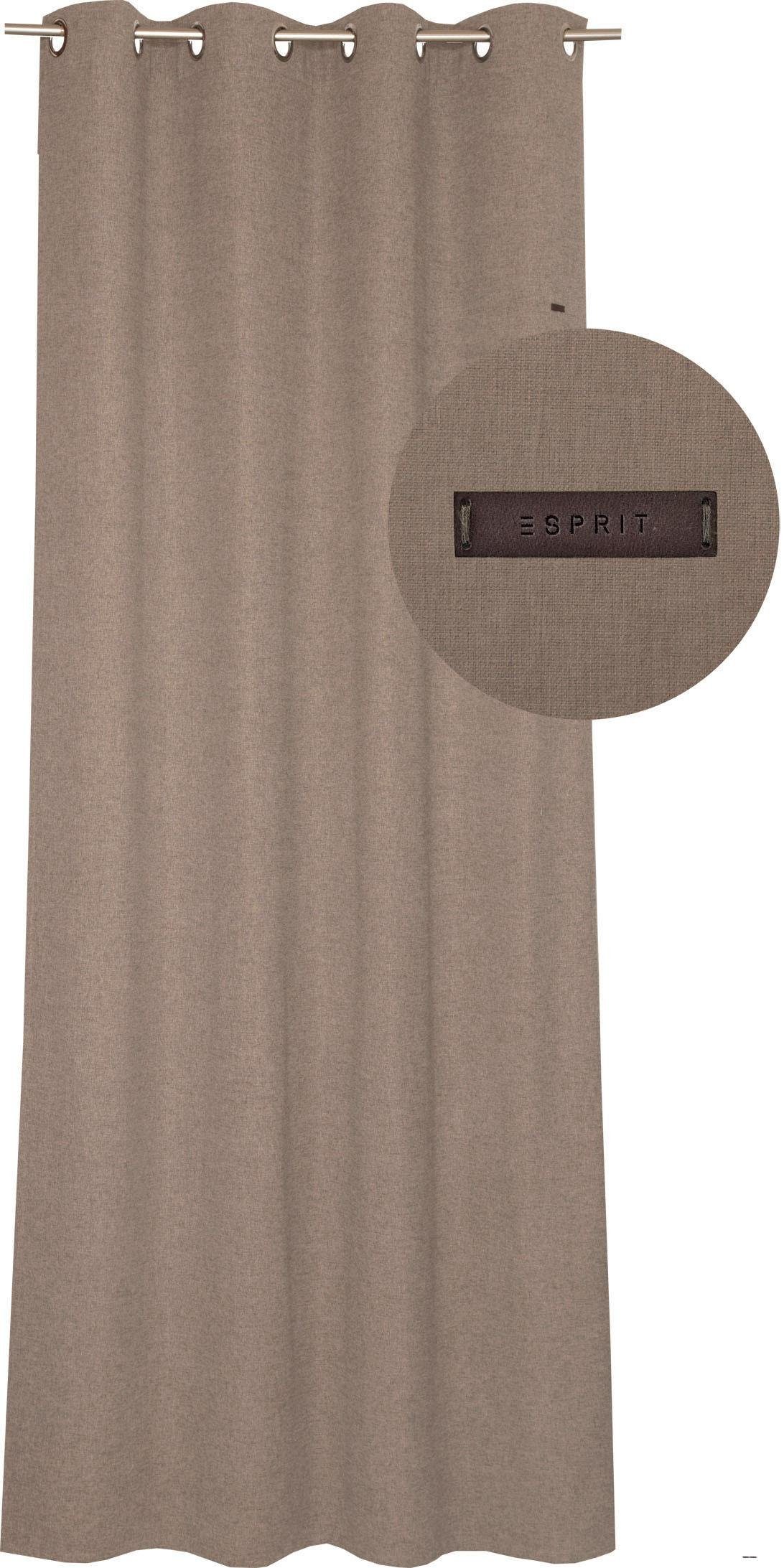 Esprit Gordijn Harp HxB: 250x140, ondoorzichtig, met leren label(BxH) 140 x 250 cm (1 stuk)