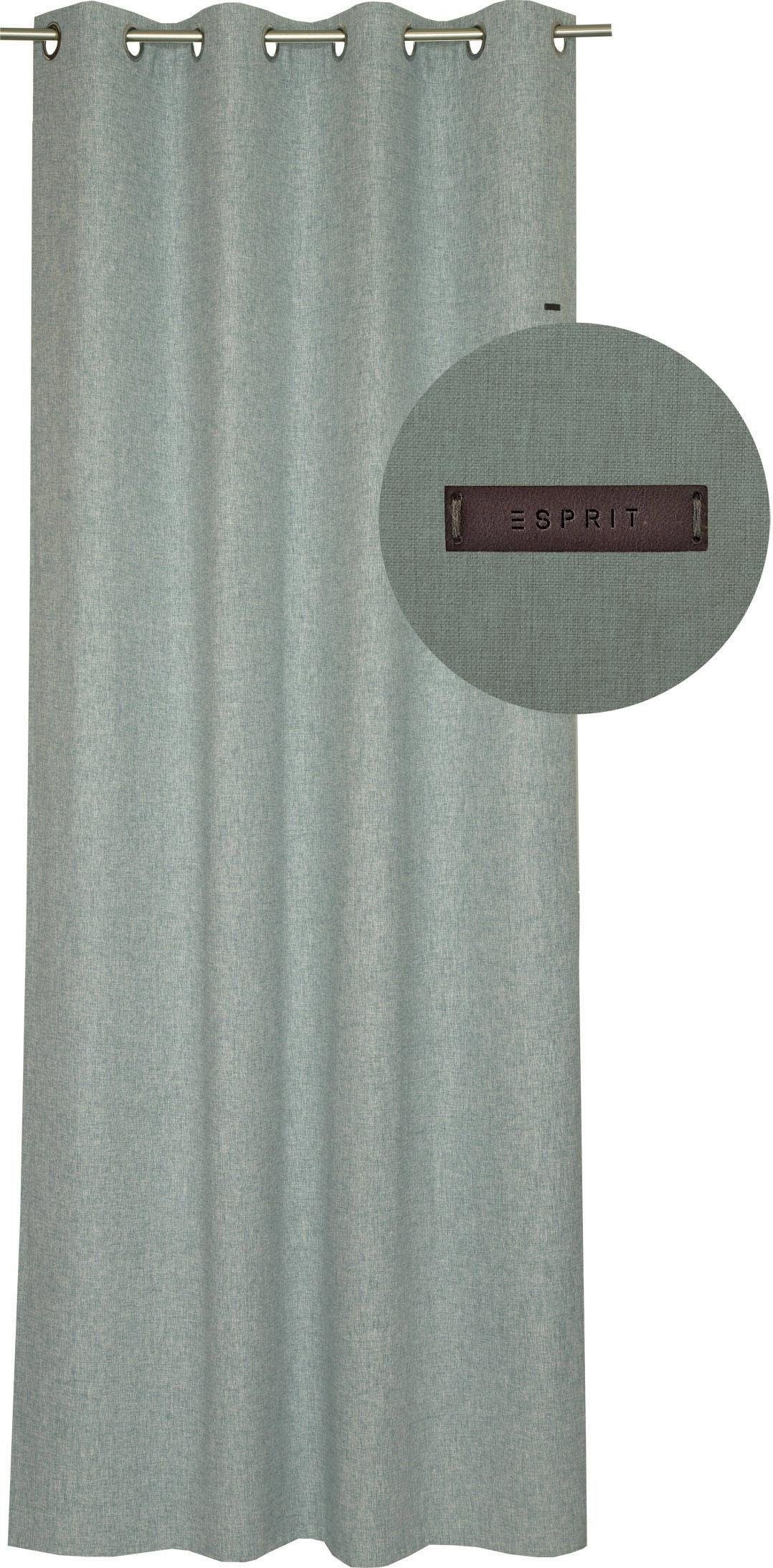 Esprit Gordijn Harp HxB: 250x140, ondoorzichtig, met leren label(BxH) 140 x 250 cm (1 stuk)