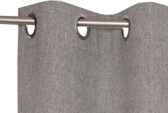 Esprit Gordijn Harp HxB: 250x140, ondoorzichtig, met leren label(BxH) 140 x 250 cm (1 stuk)
