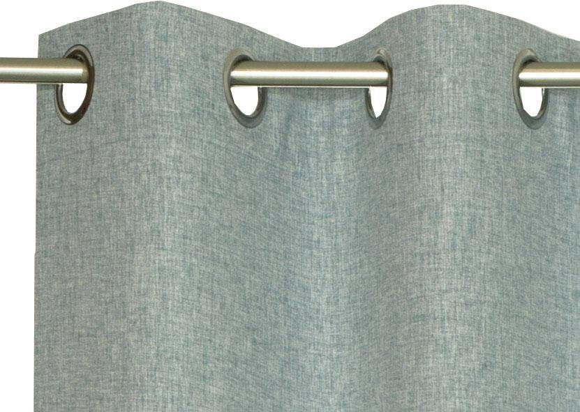 Esprit Gordijn Harp HxB: 250x140, ondoorzichtig, met leren label(BxH) 140 x 250 cm (1 stuk)