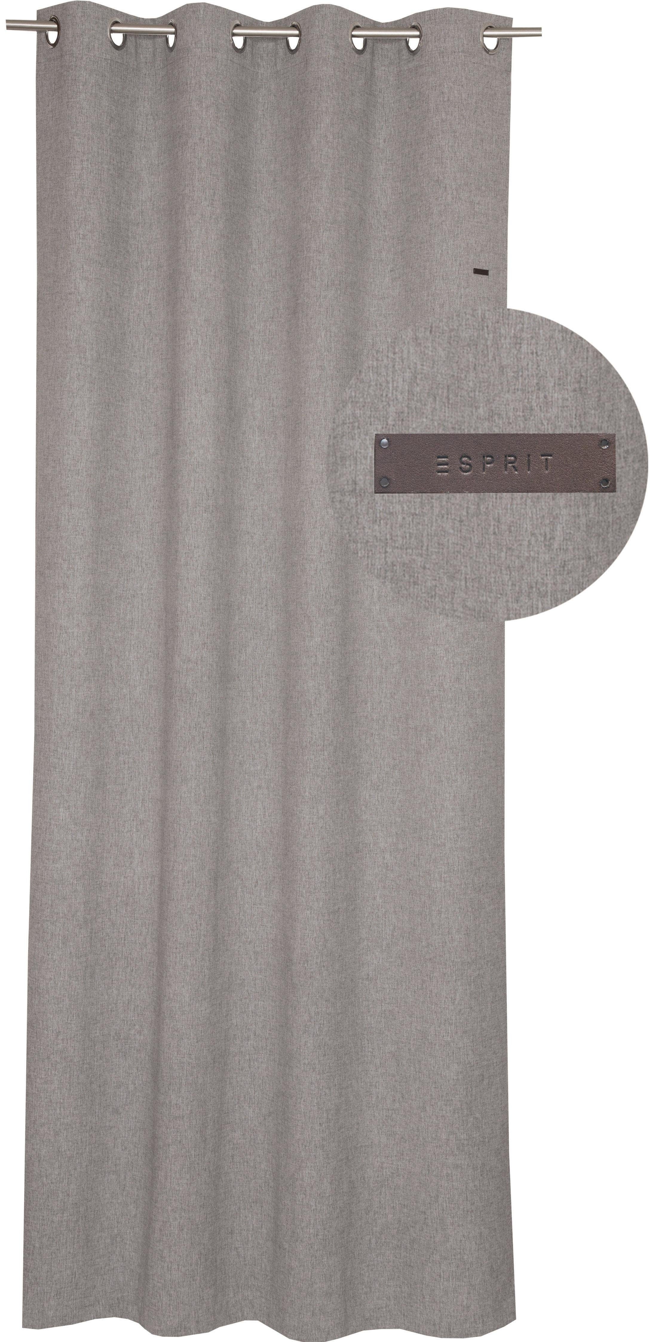 Esprit Gordijn Harp HxB: 250x140, ondoorzichtig, met leren label(BxH) 140 x 250 cm (1 stuk)
