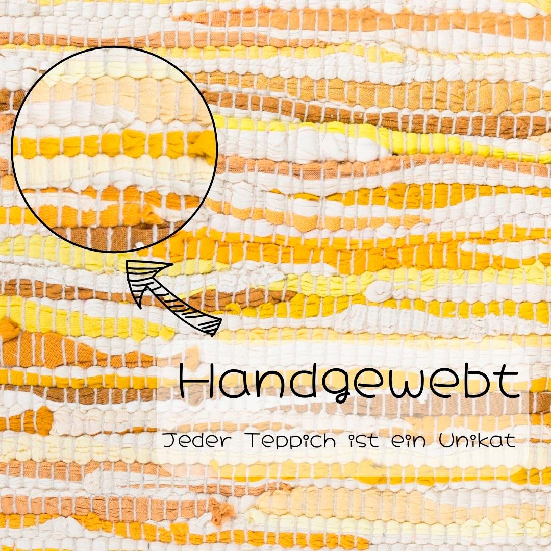 my home Vloerkleed Bente Handgeweven tapijt, 90% katoen, handgeweven, Scandi