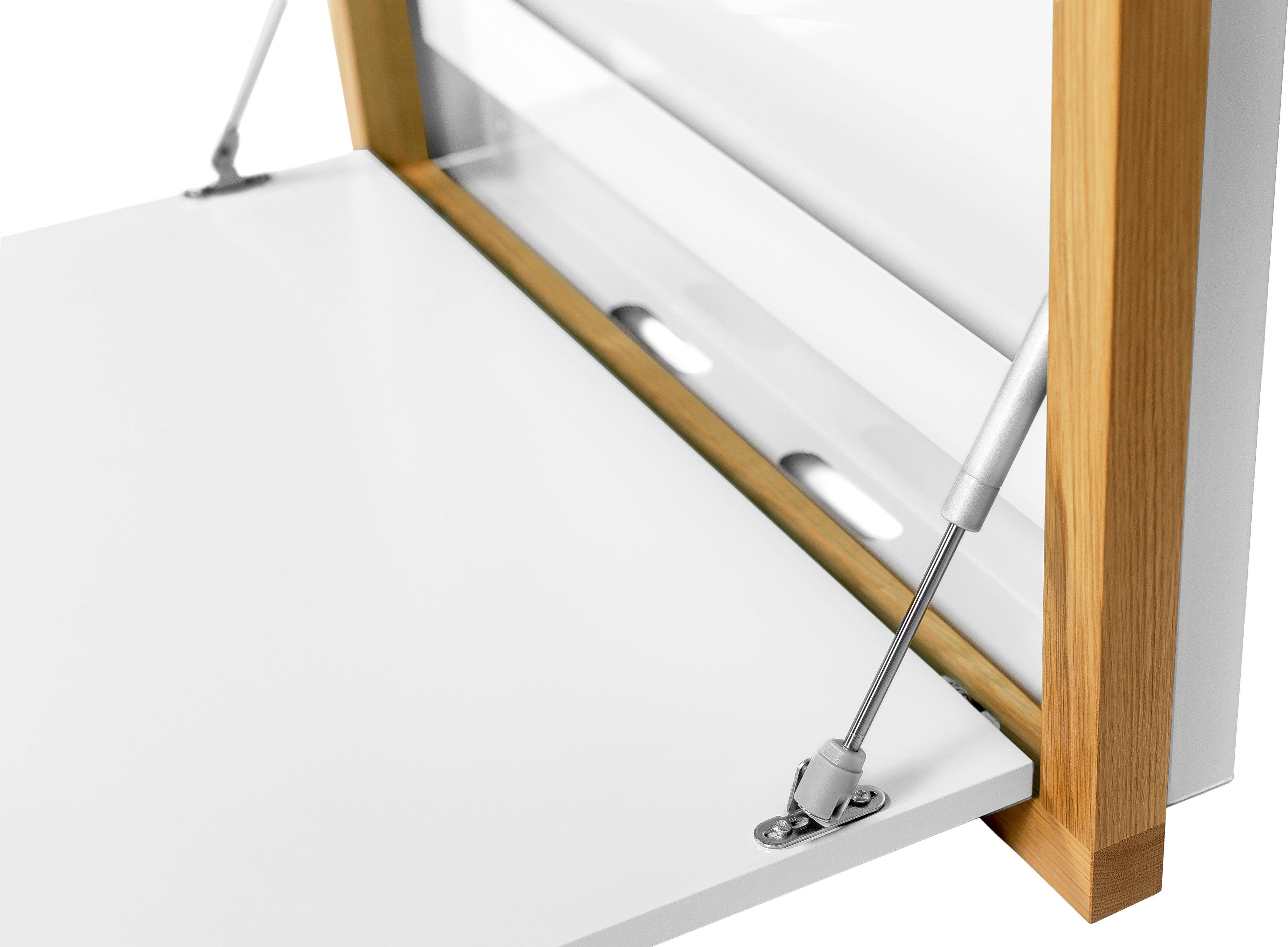 Woodman Klaptafel Brenta om open te klappen, ruimtebesparend, frame van massief eiken
