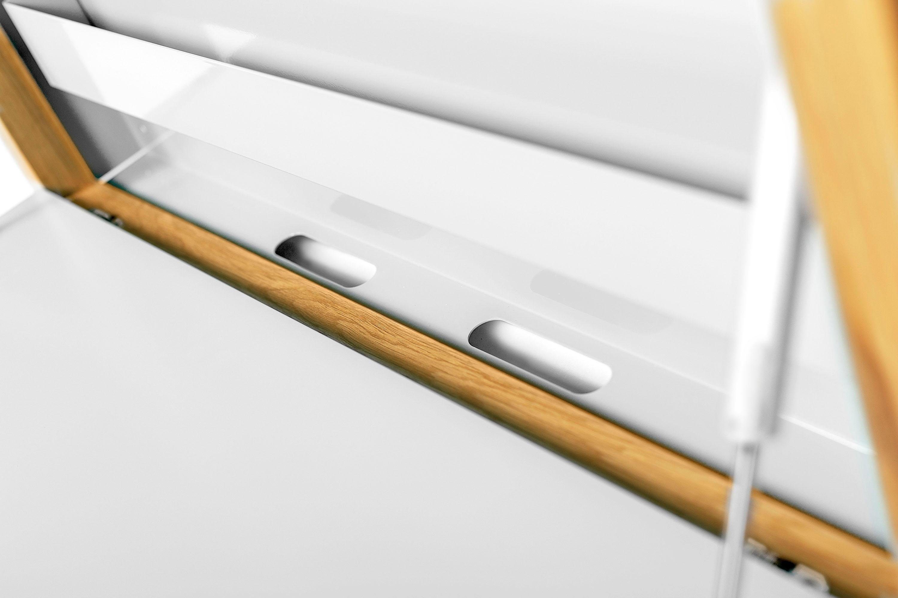 Woodman Klaptafel Brenta om open te klappen, ruimtebesparend, frame van massief eiken
